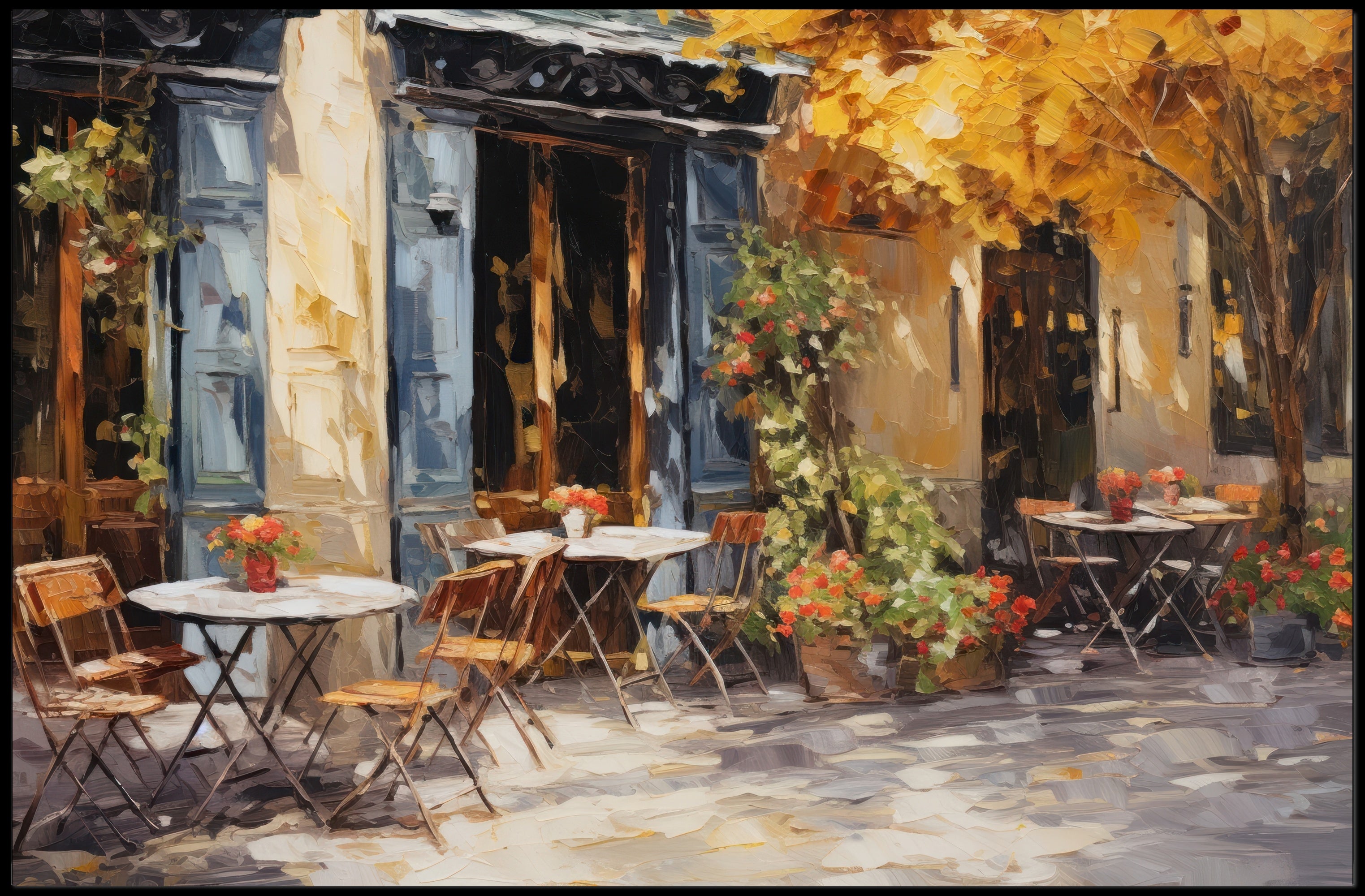 Charming Cafรฉ Terrace Poster