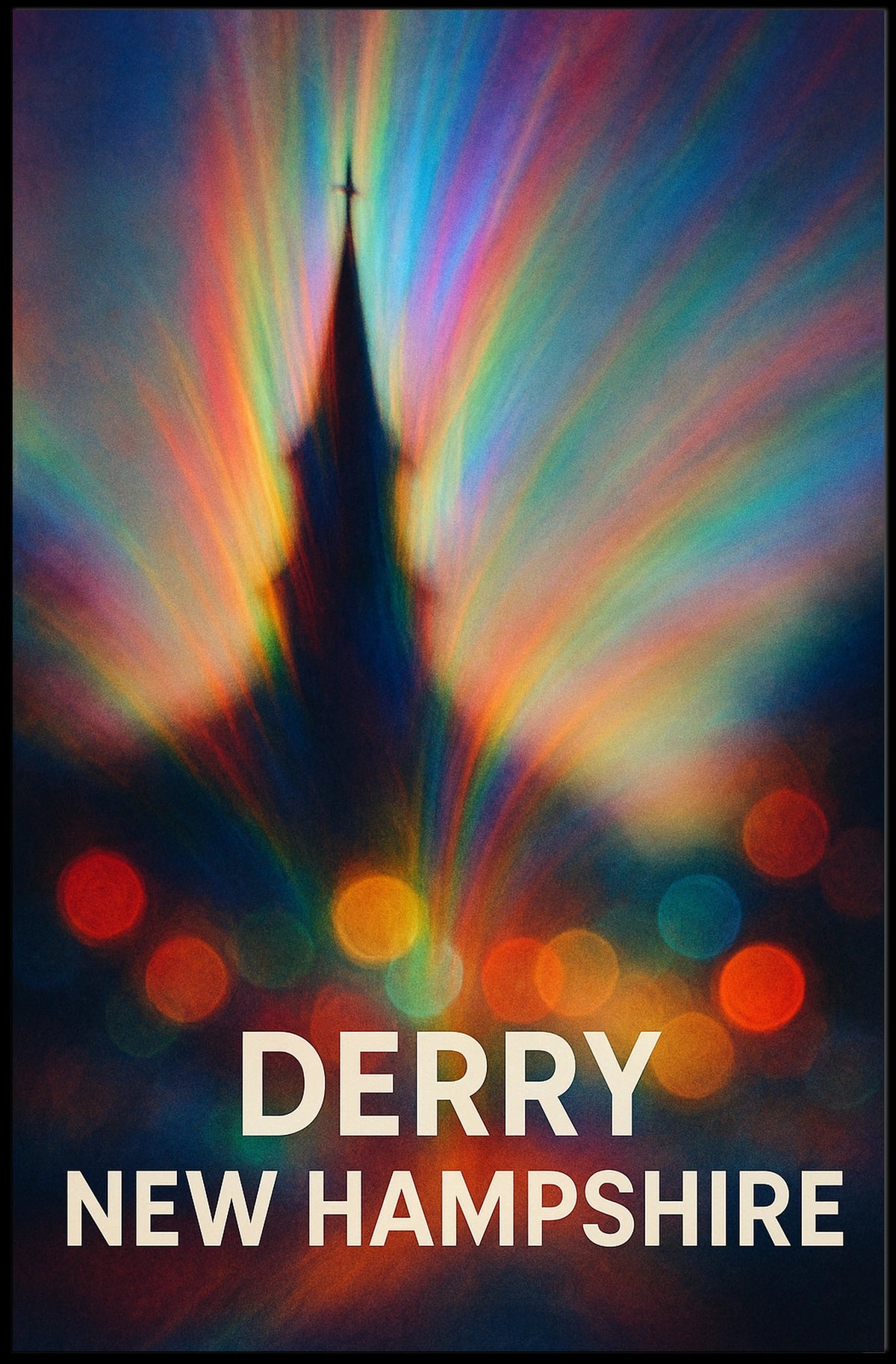 Derry New Hampshire Vibrant Impressionism Poster