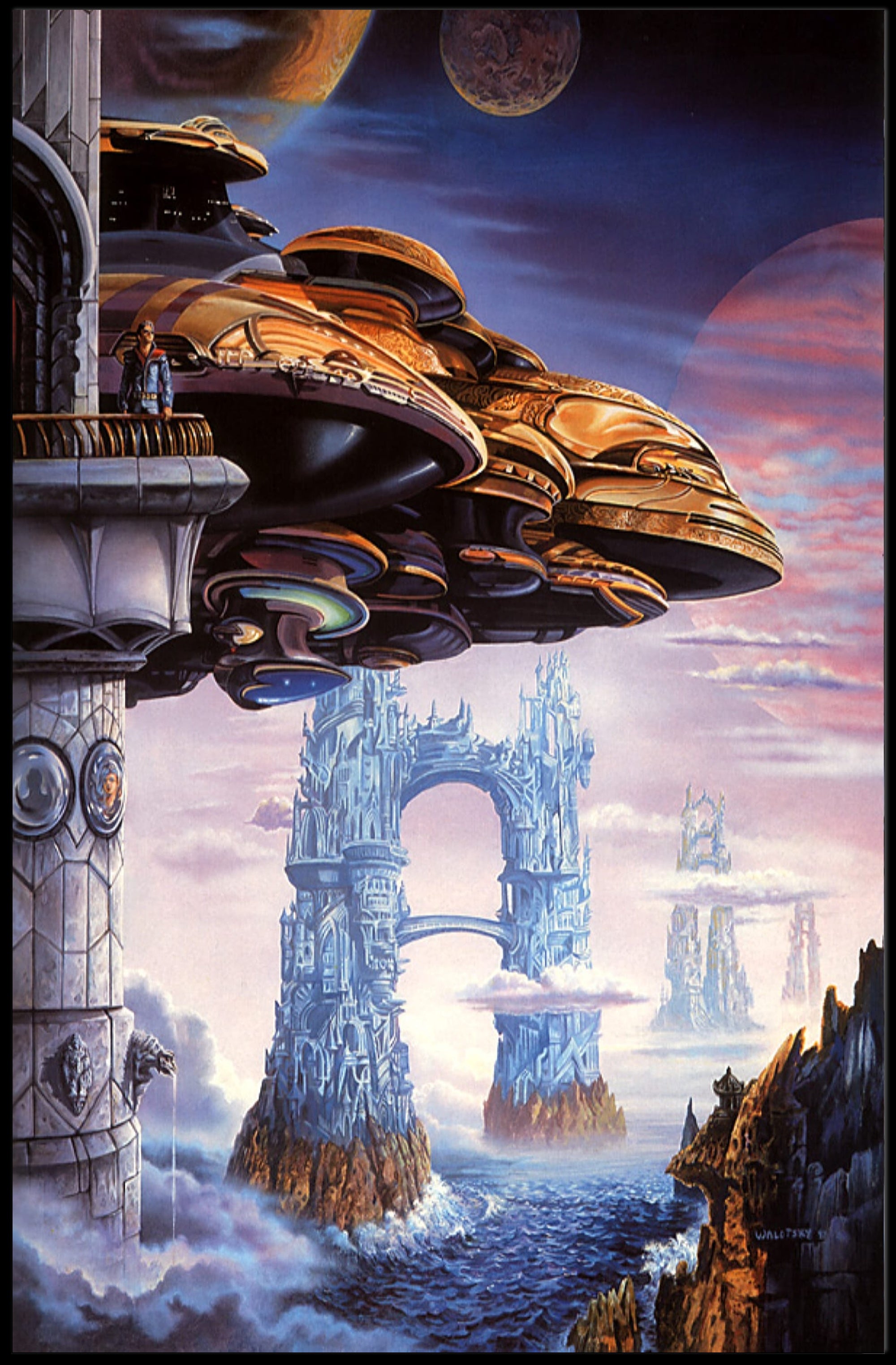 Futuristic Cityscape Extraterrestrial Wonders Futuristic Sci-Fi Poster