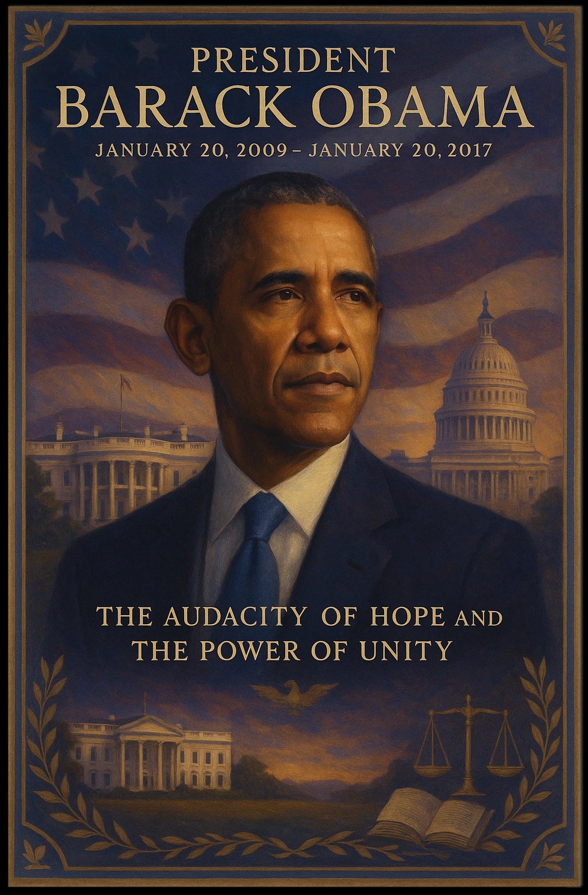 Barack Obama Leadership Legacy Historical or Presidential Poster