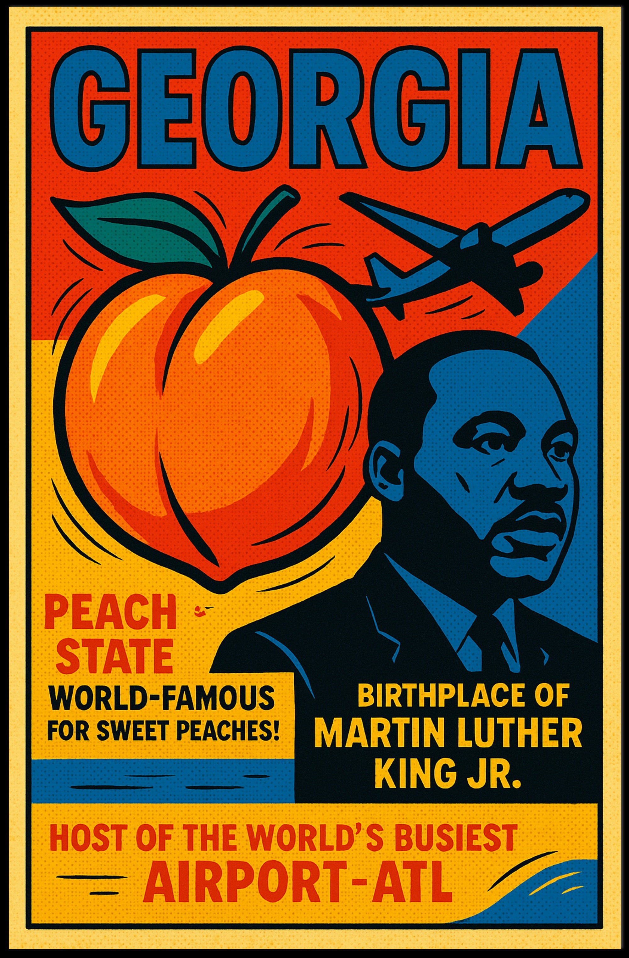 Georgia Peach State Travel Poster