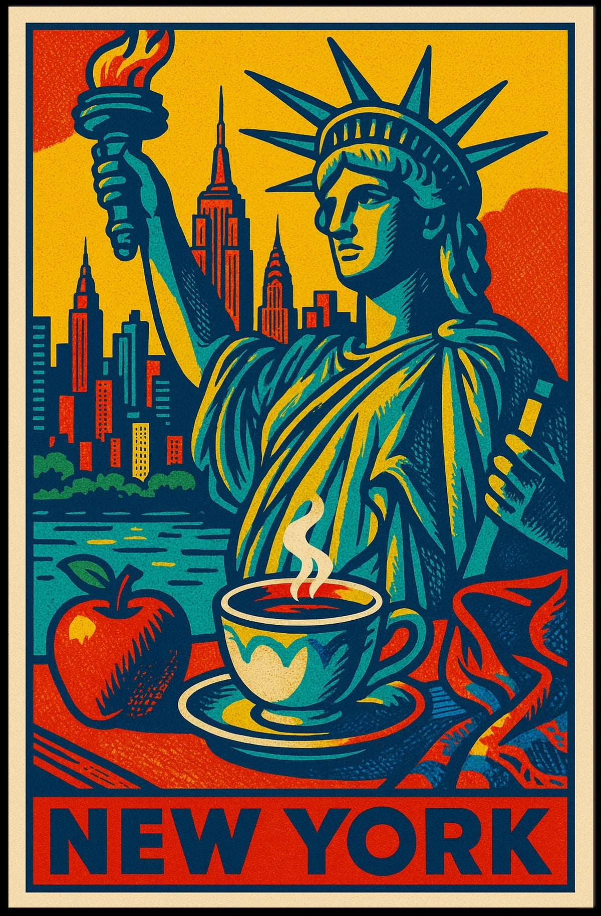 New York Iconic Imagery Poster