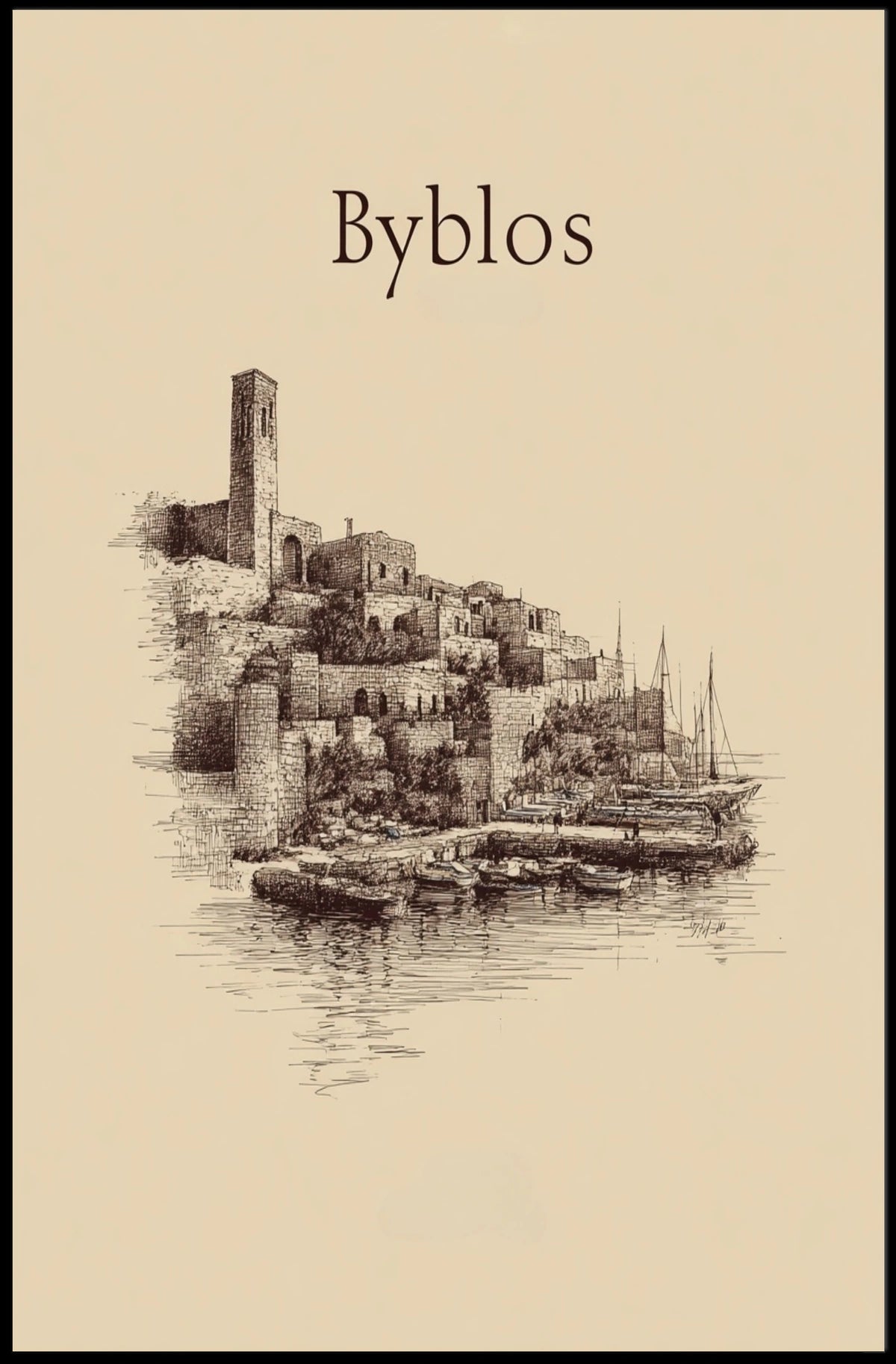 Byblos Ancient Port City Poster