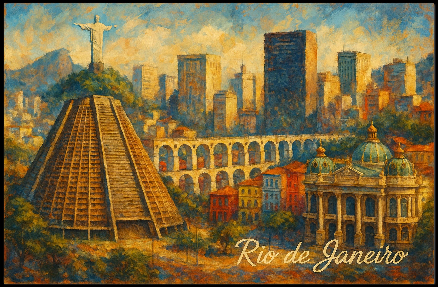 Rio de Janeiro Cityscape Poster