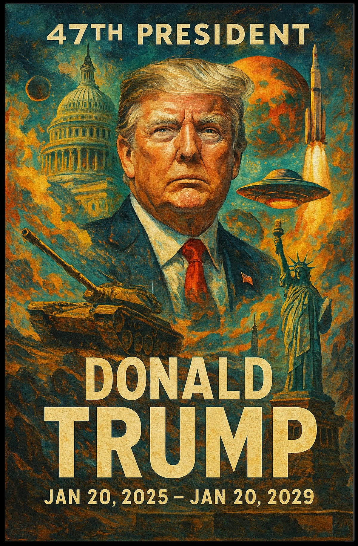 Donald Trump 47th President Poster