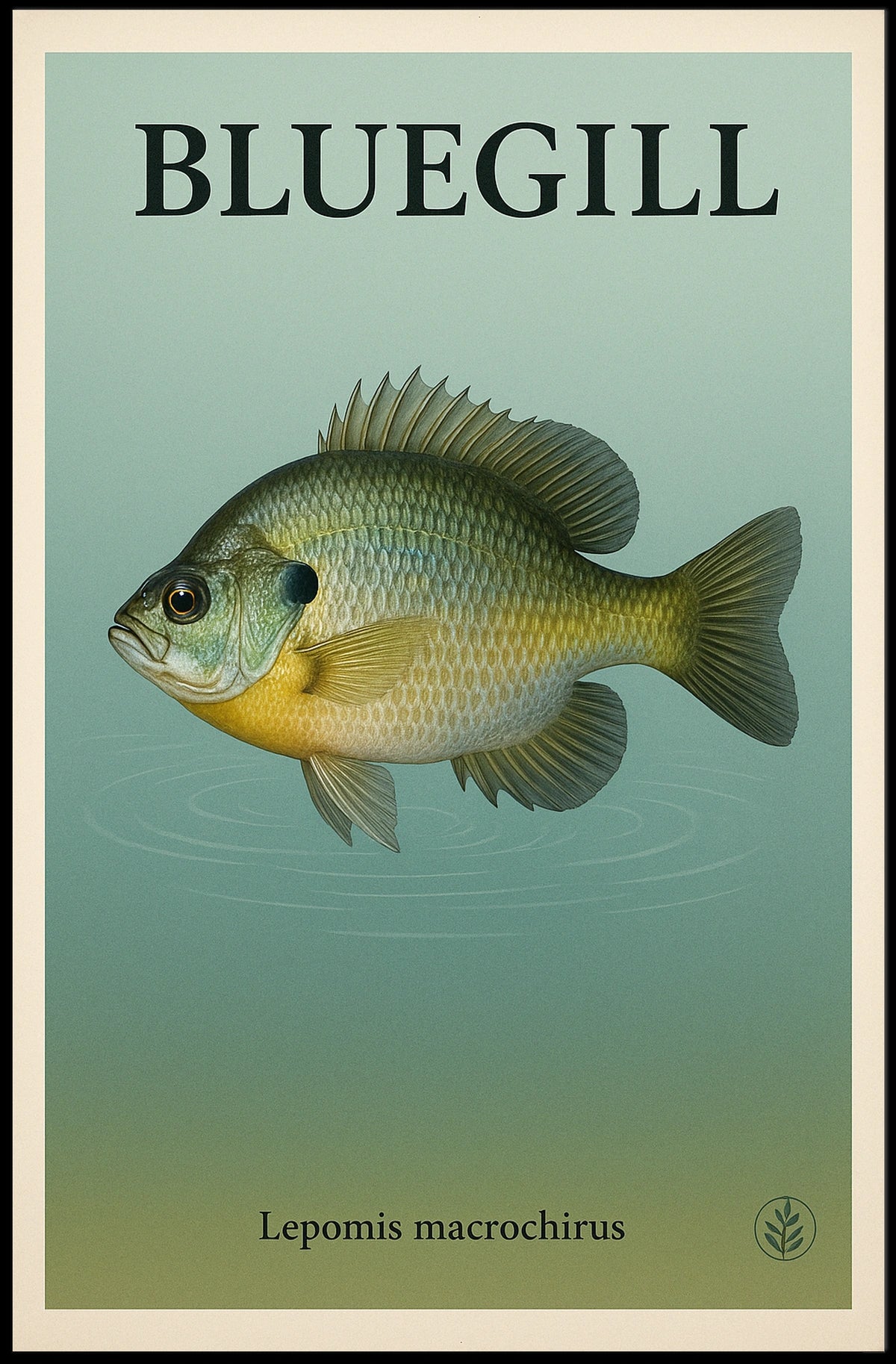 Bluegill Fish Illustration Poster