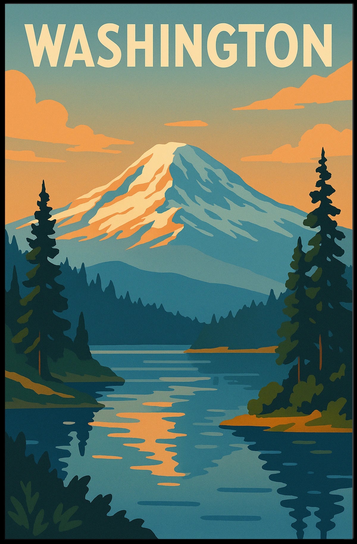Washington Scenic Landscape Poster
