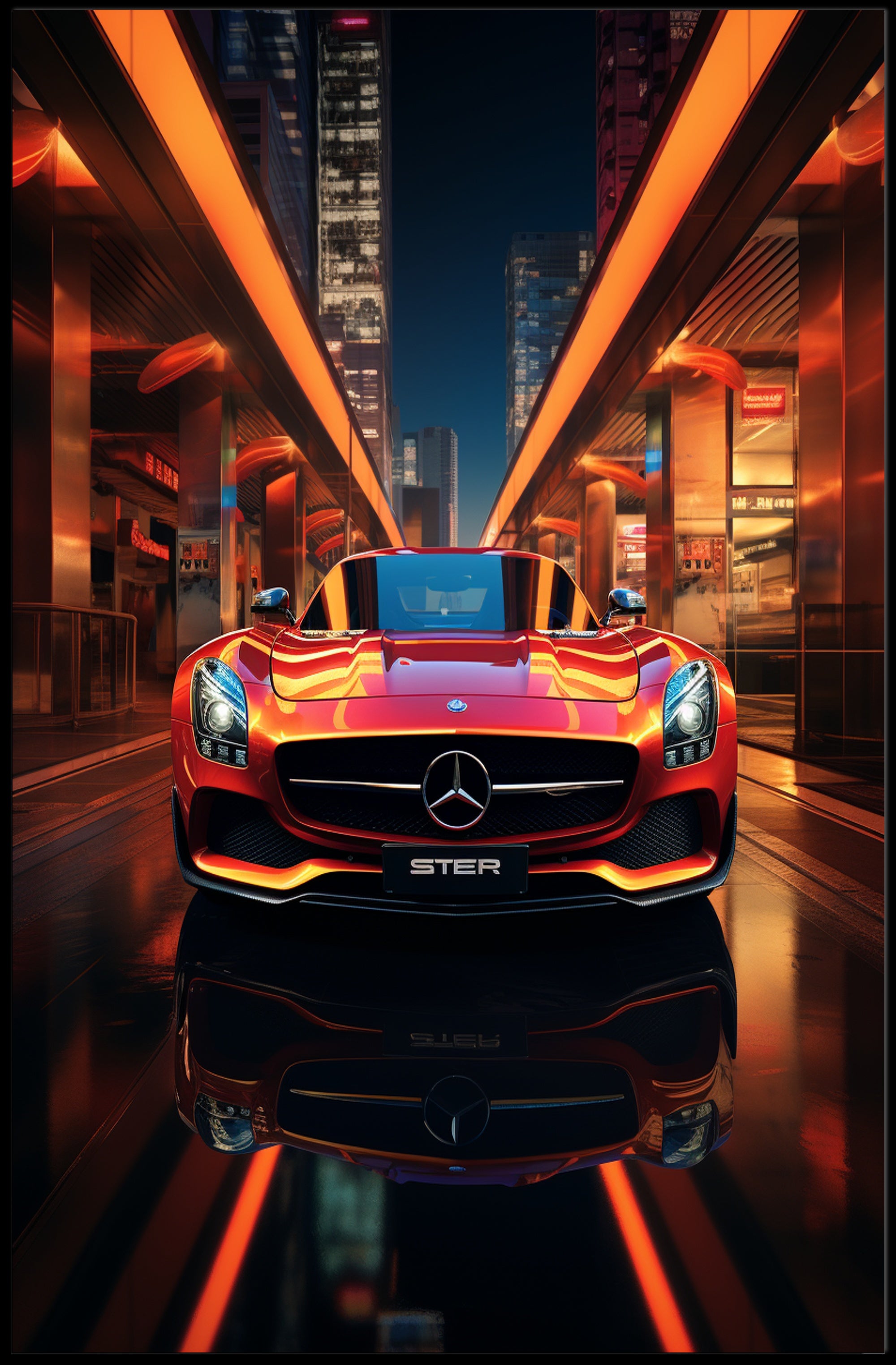 Urban Elegance on Wheels Poster PosterGoat