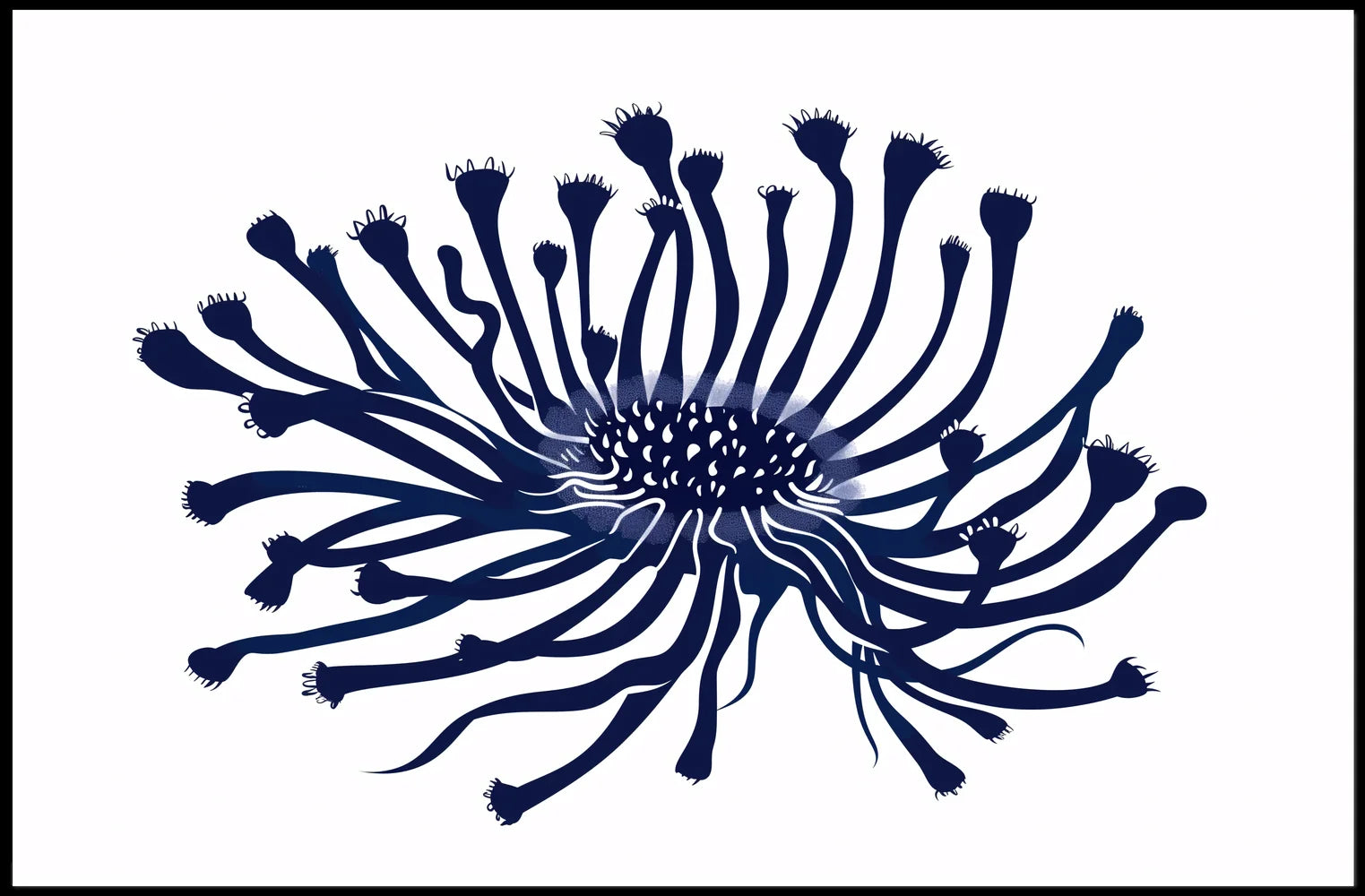 Abstract Botanical Poster: Modern Flower Design