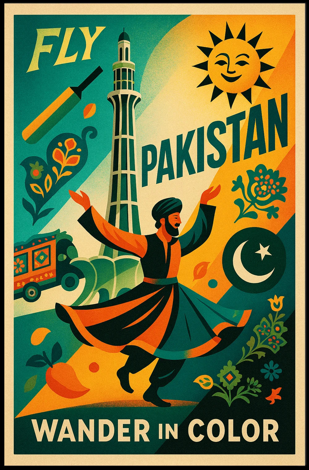 Wander In Color Pakistan's Cultural Expression Poster PosterGoat