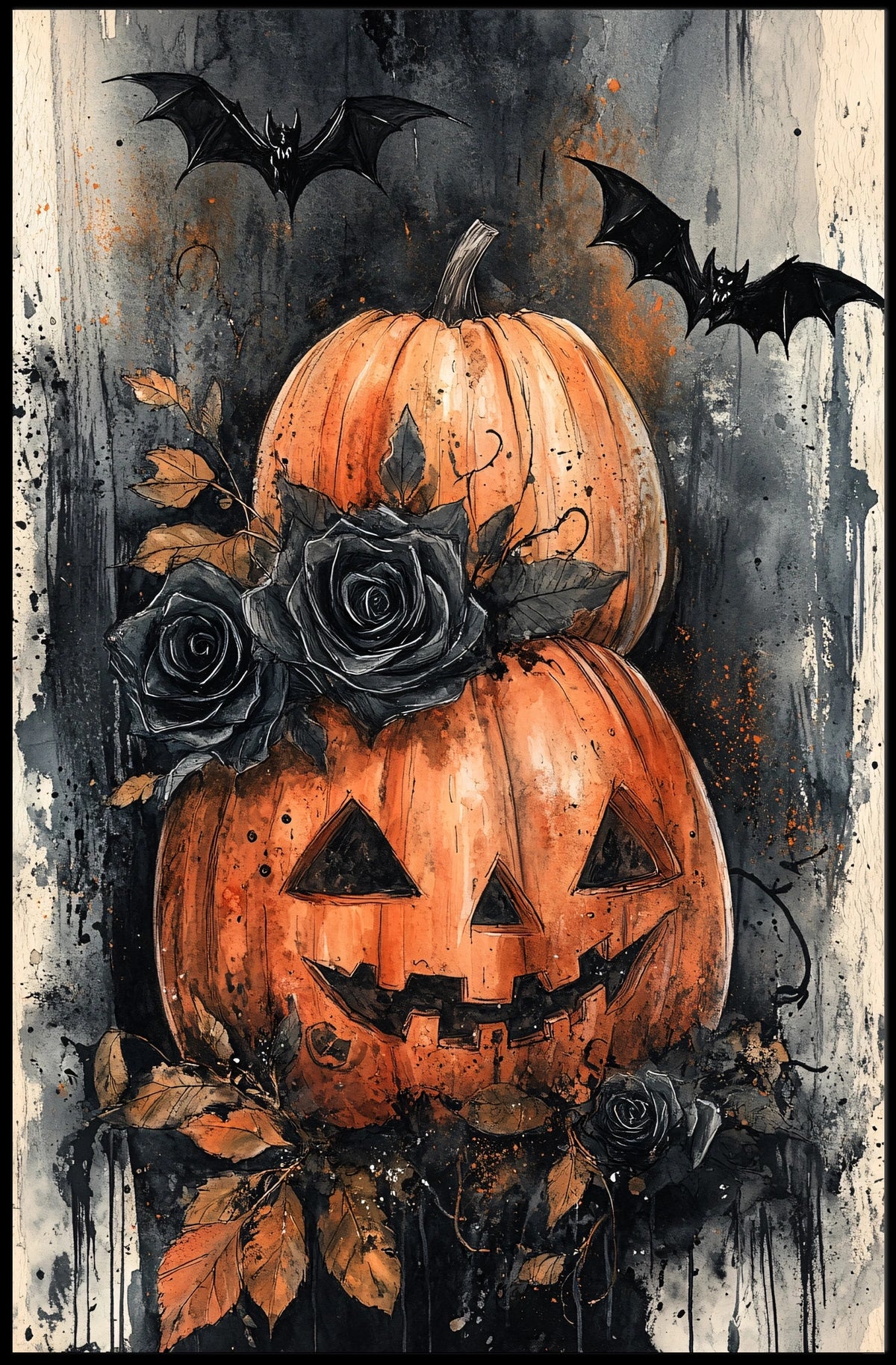 Halloween Classic Jack-o'-Lanterns Artistic Poster