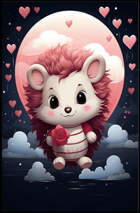 Moonlight Romance Digital Painting Poster