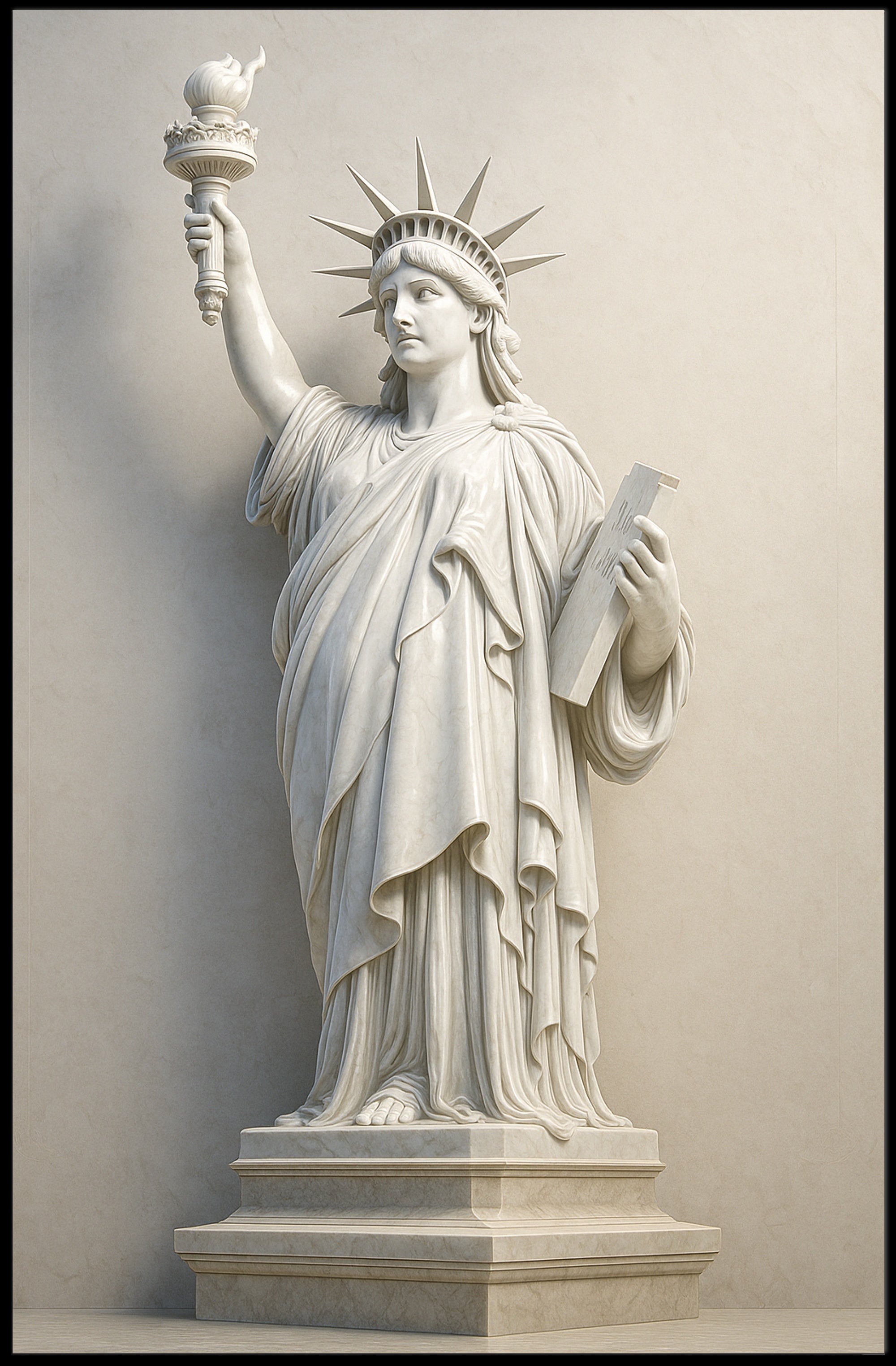 Statue of Liberty Marble Art Historical or Presidential Poster