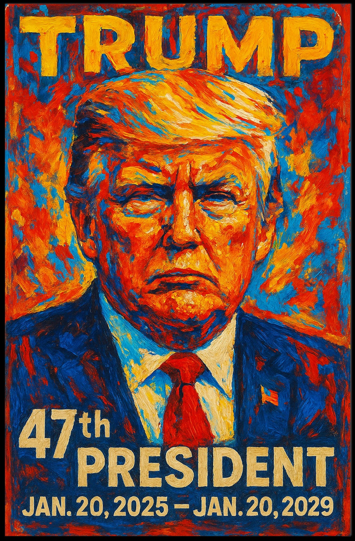 Donald Trump The Colorful Commander Poster