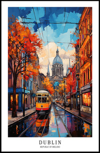 Dublin Autumn Vibrance: Urban or Cityscape Poster PosterGoat
