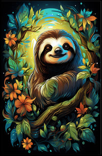 Enchanted Sloth In Nature Poster