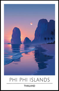 Phi Phi Islands Tranquil Landscape Travel Poster