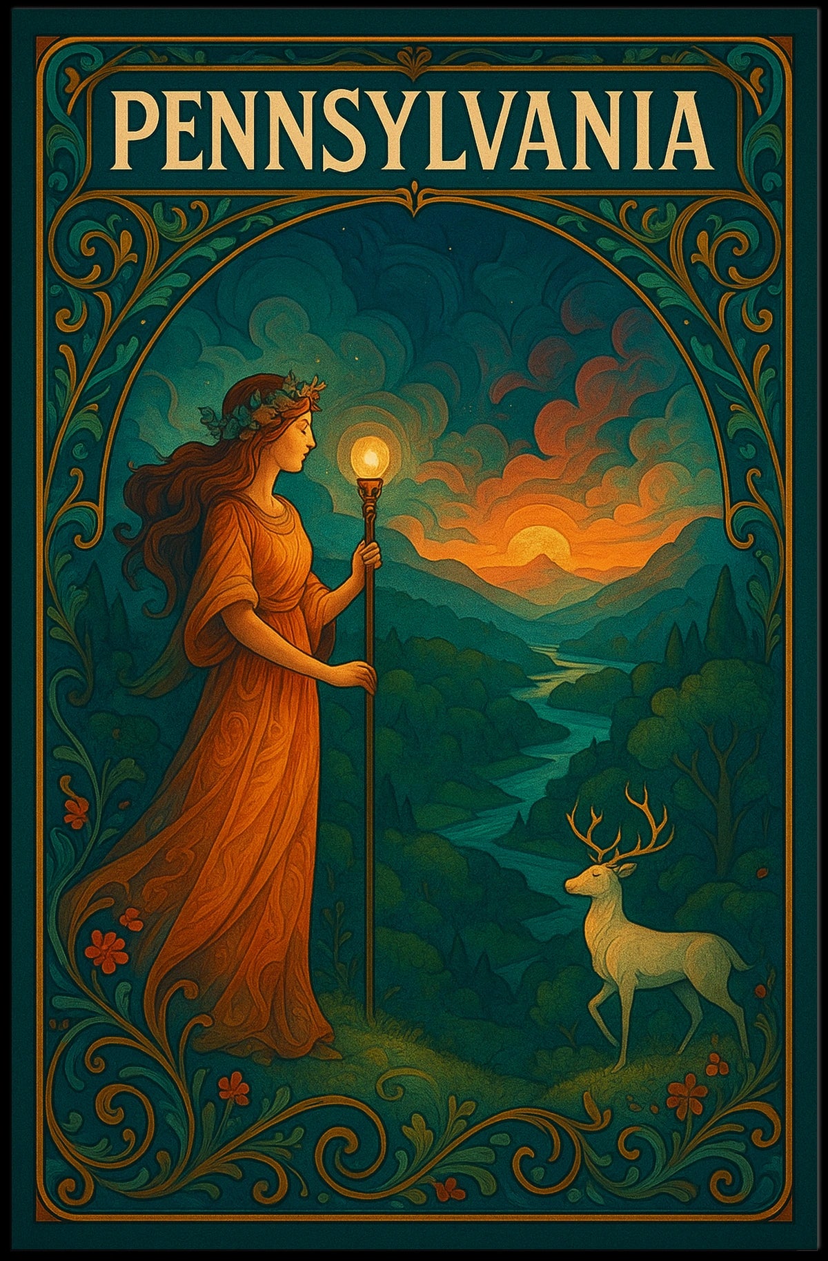 Pennsylvania Enchanted Landscape Poster