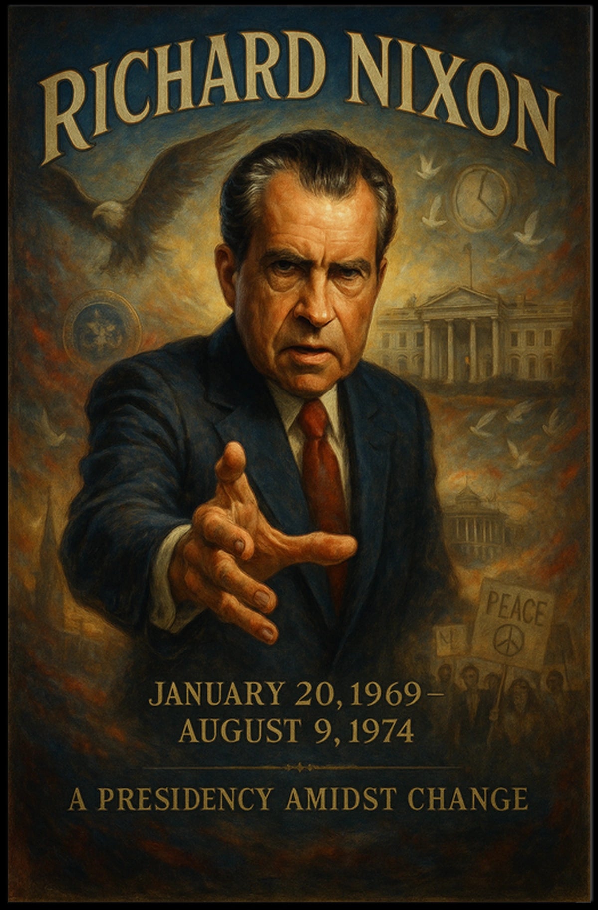 Richard Nixon A Presidency Amidst Change Poster