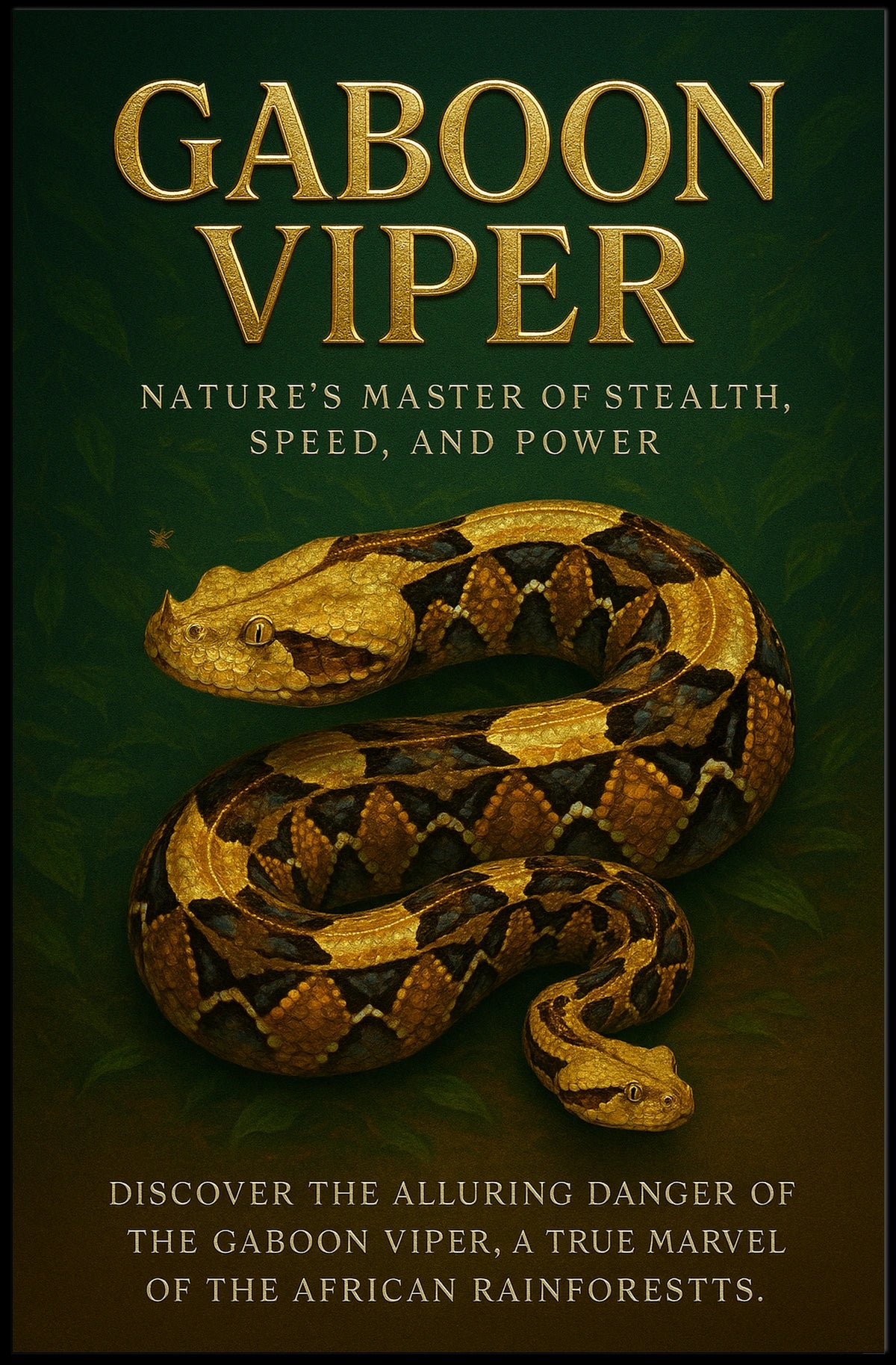 Gaboon Viper Natures Master of Stealth Poster