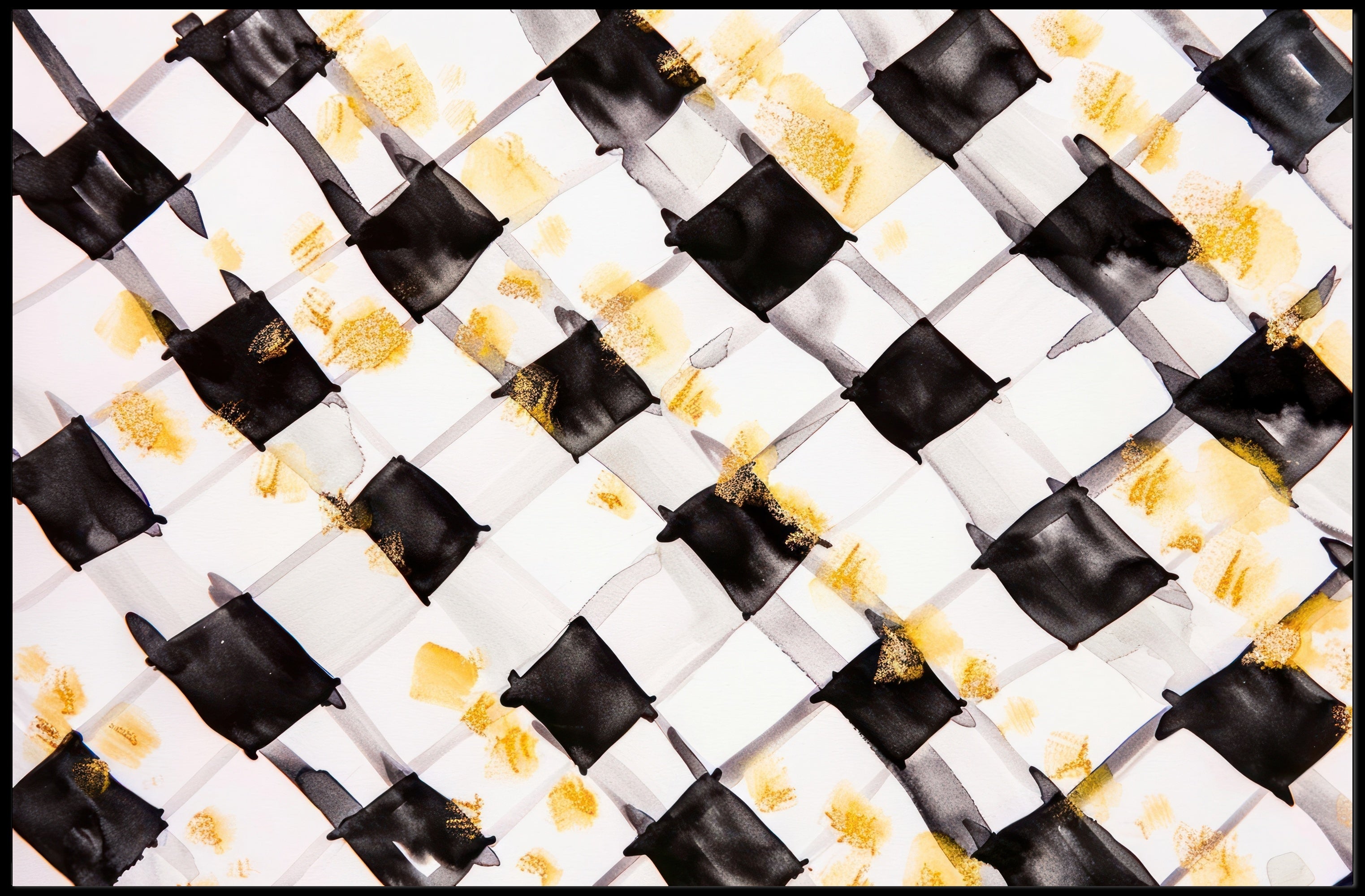 Abstract Checkered Art Poster