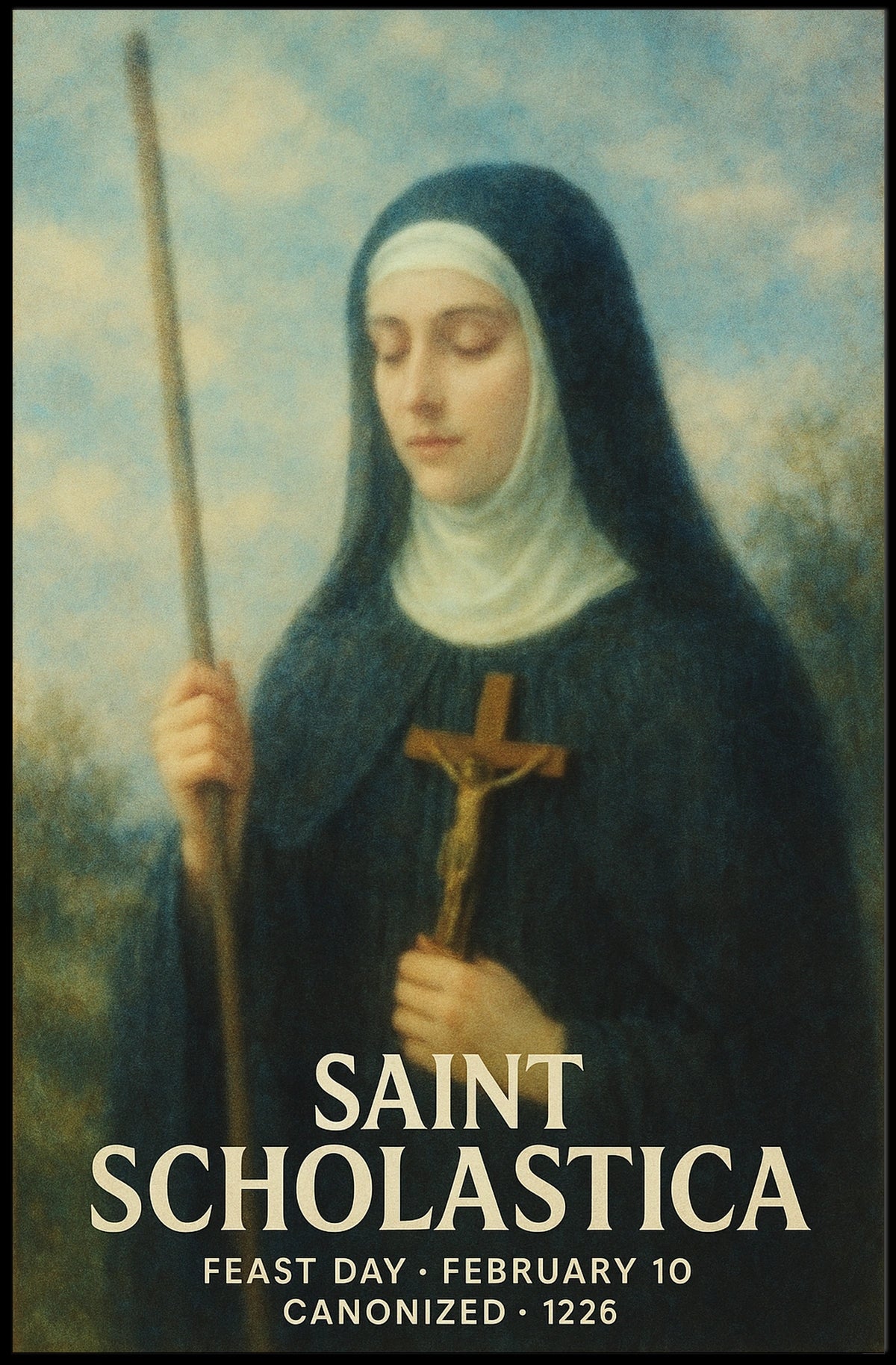Saint Scholastica Poster