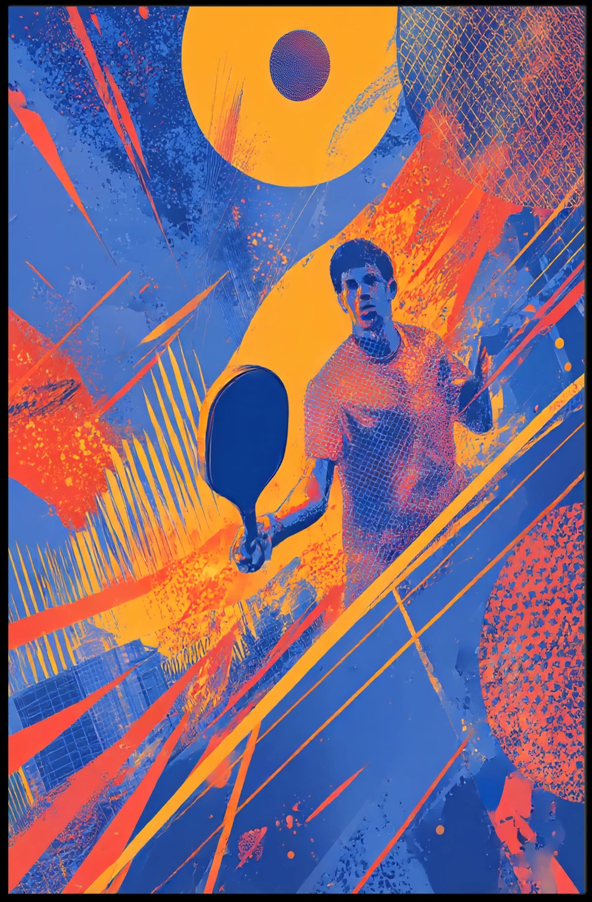 Dynamic Table Tennis Art Poster