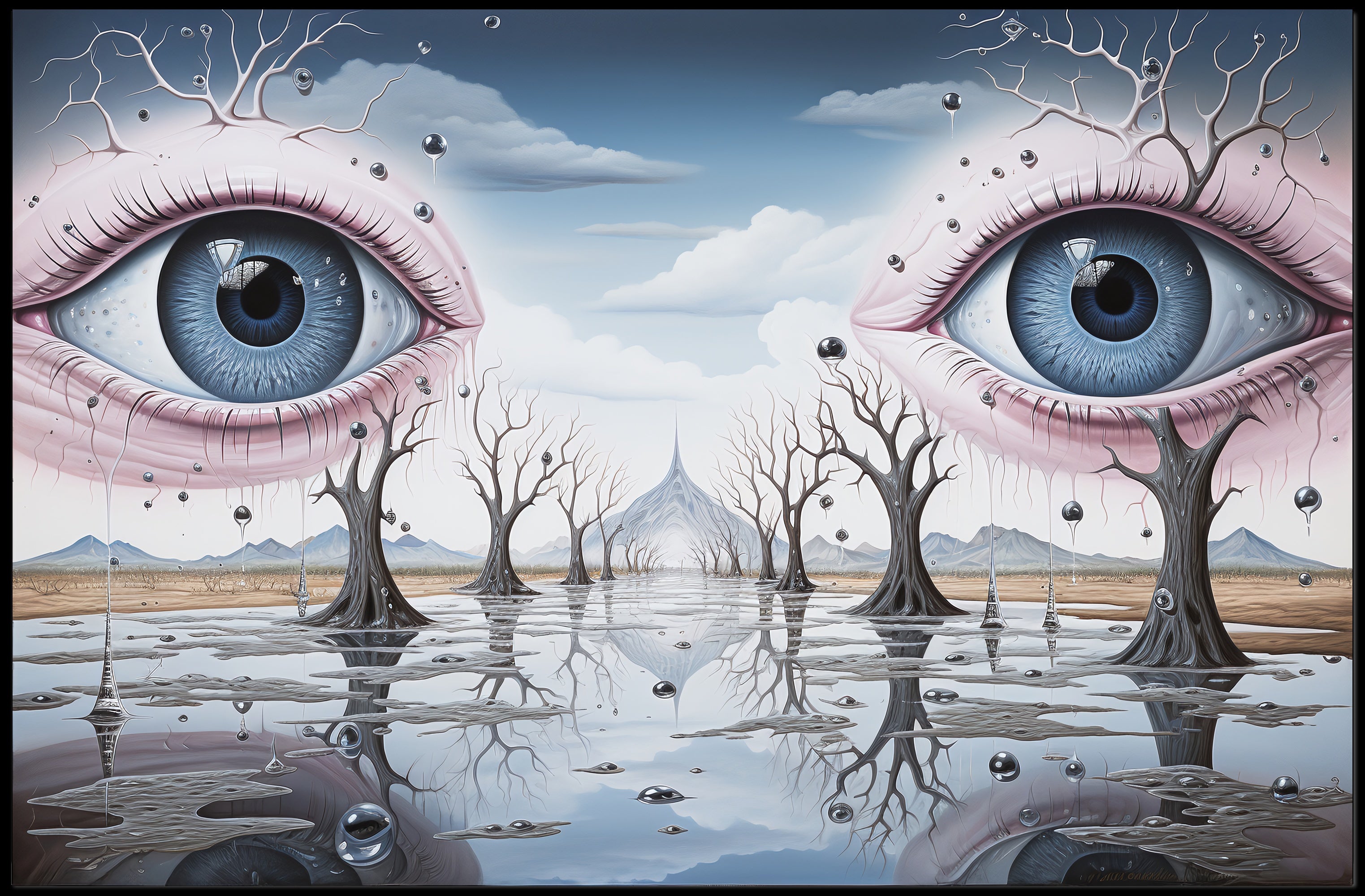 Surrealistic Eyescape Dreamscape Wall Art - Abstract or Artistic Poster