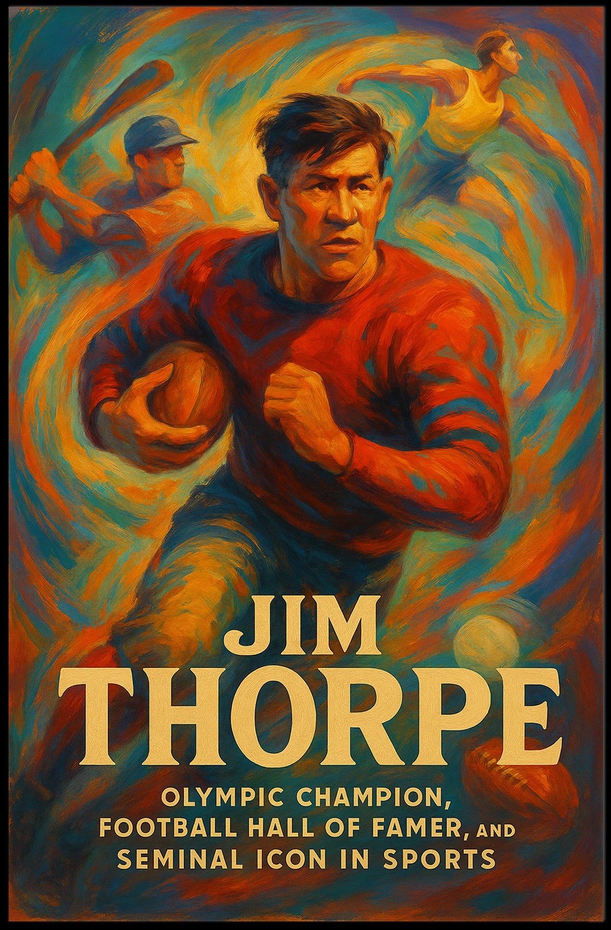 Honoring a Sports Icon Jim Thorpe Poster