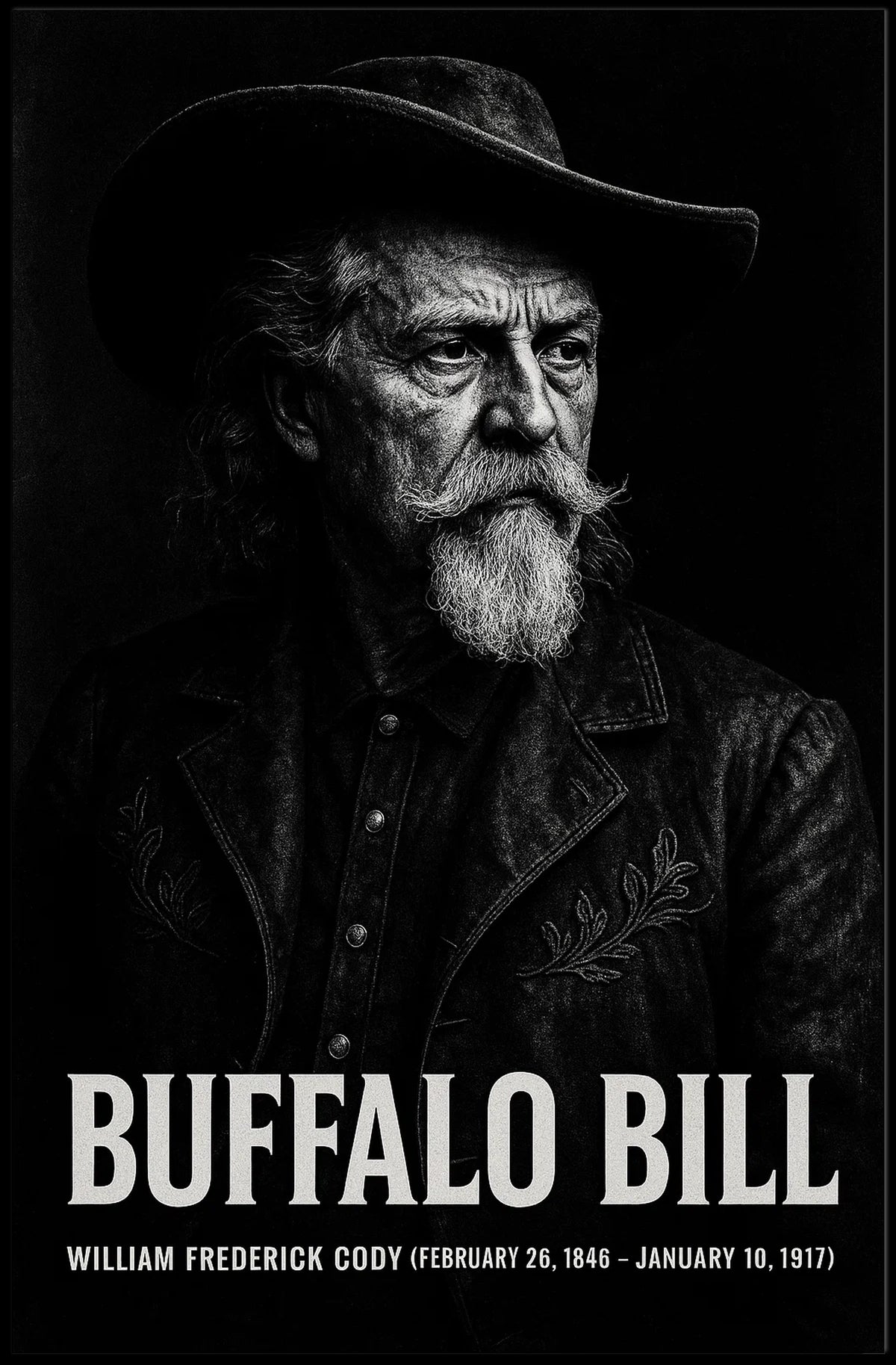 Buffalo Bill Iconic Wild West Historical Poster