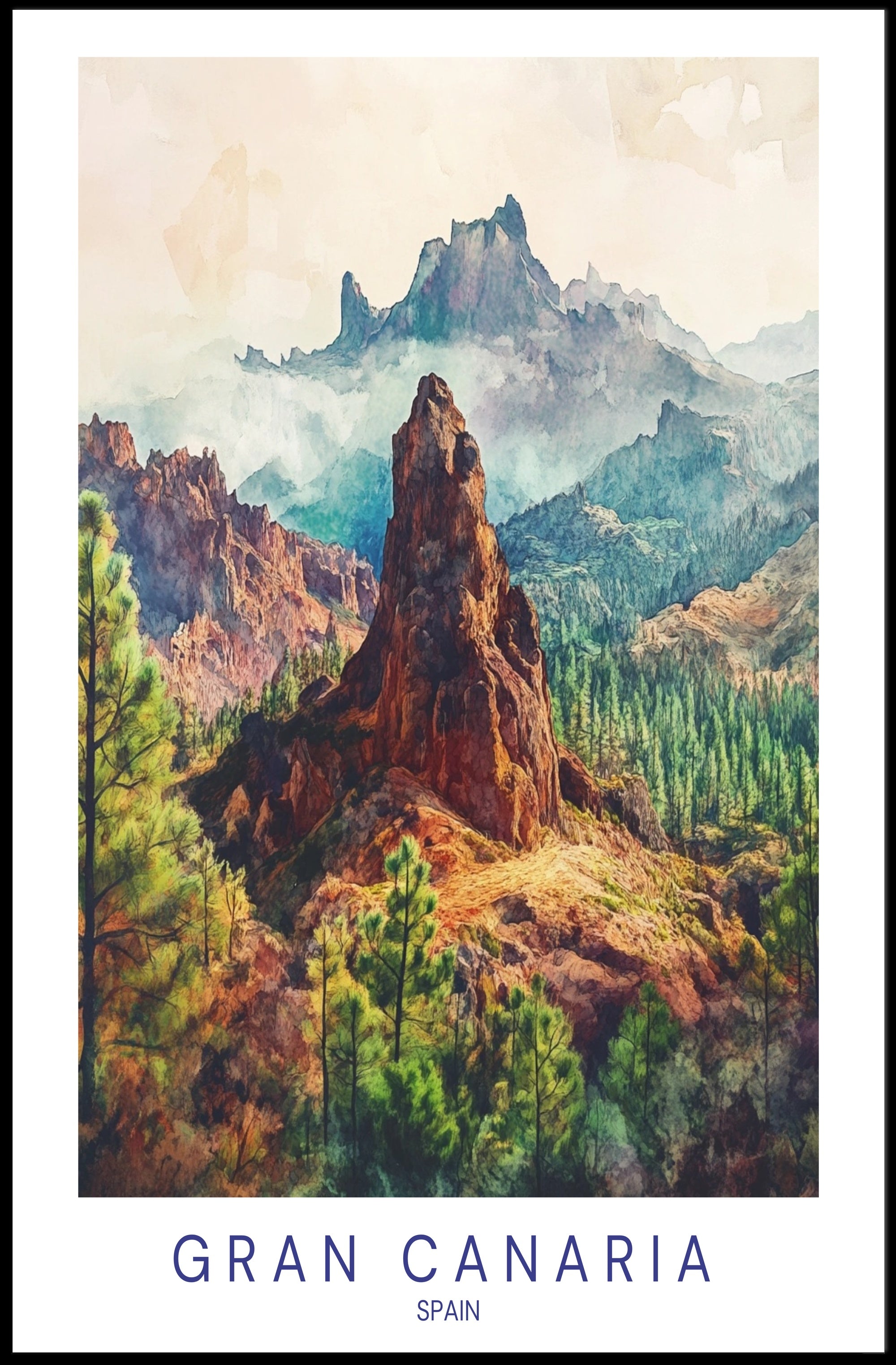 Scenic Landscapes of Gran Canaria Poster PosterGoat