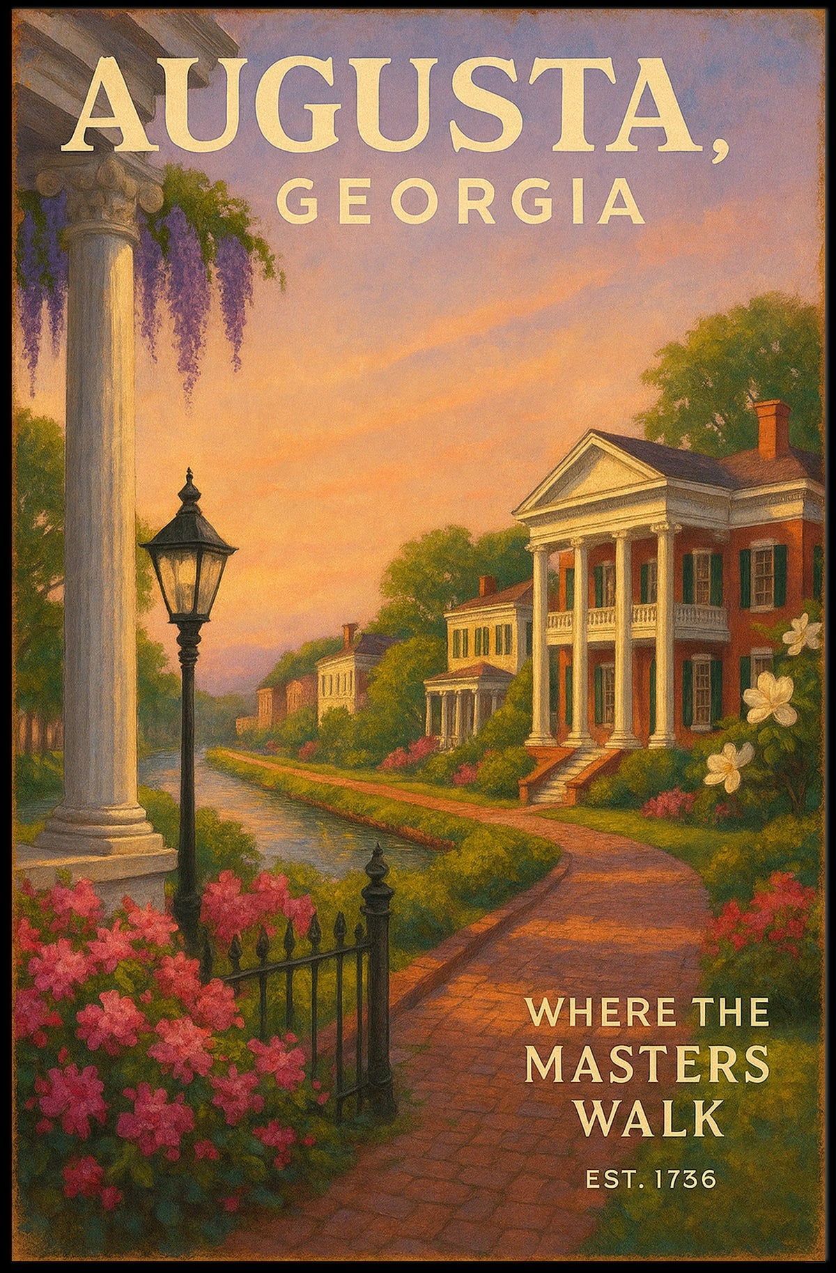 Augusta, Georgia Where the Masters Walk Poster