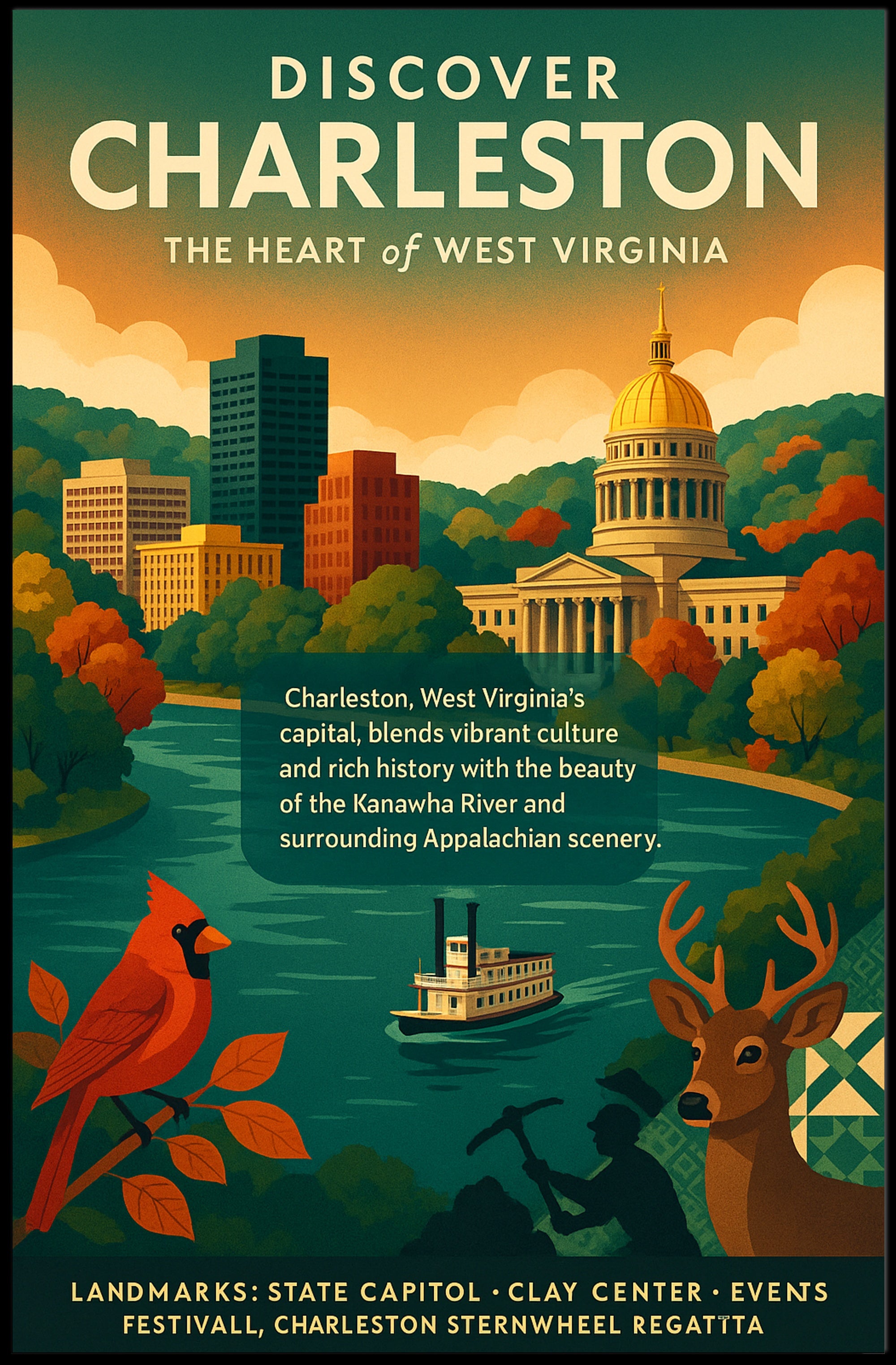 Discover Charleston Poster PosterGoat