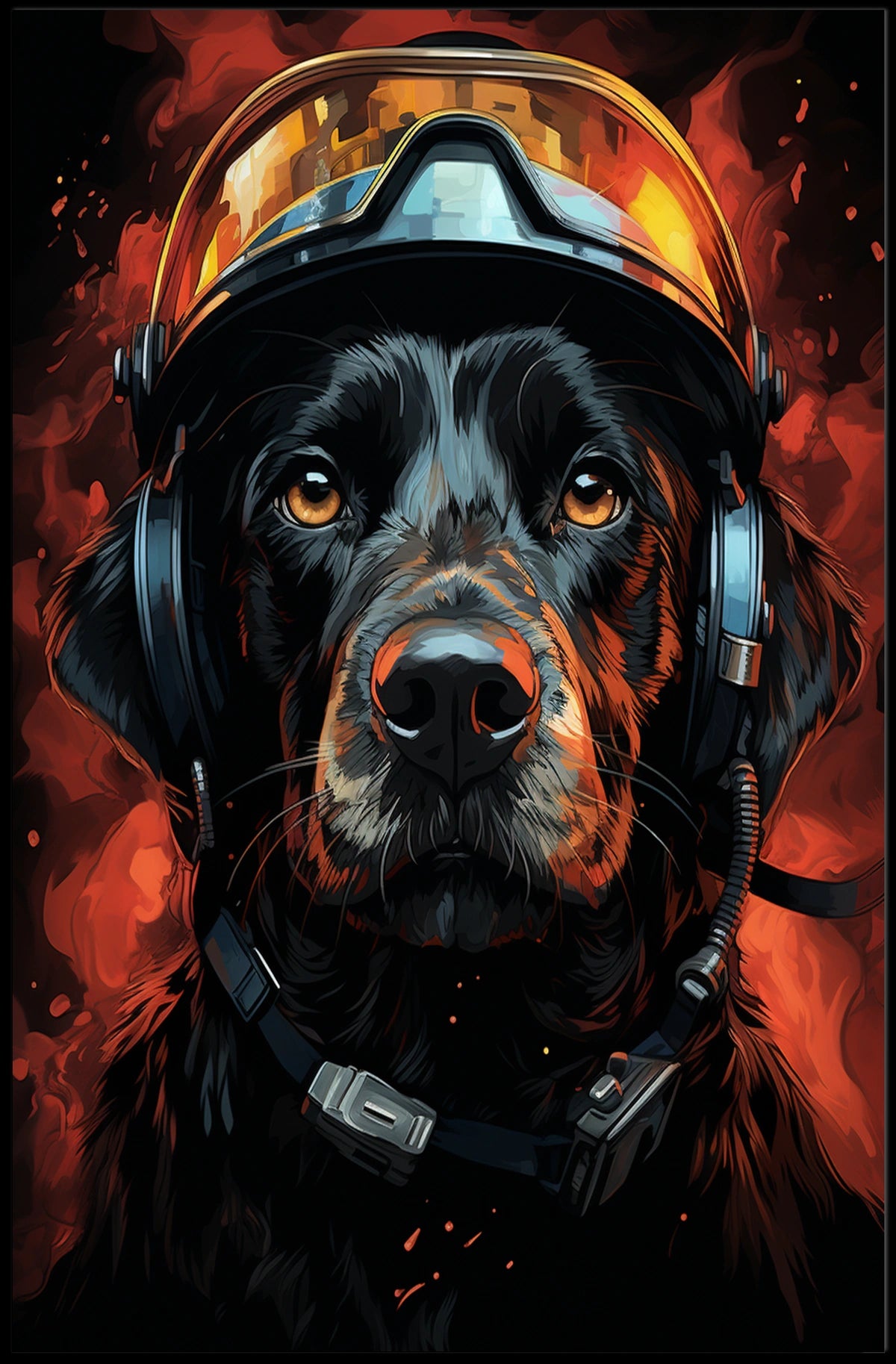 Heroic Canine Aviator Poster