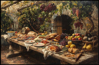 Mediterranean Feast: Rustic Celebration Art Poster