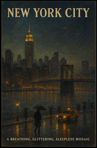 New York City A Sleepless Mosaic Poster