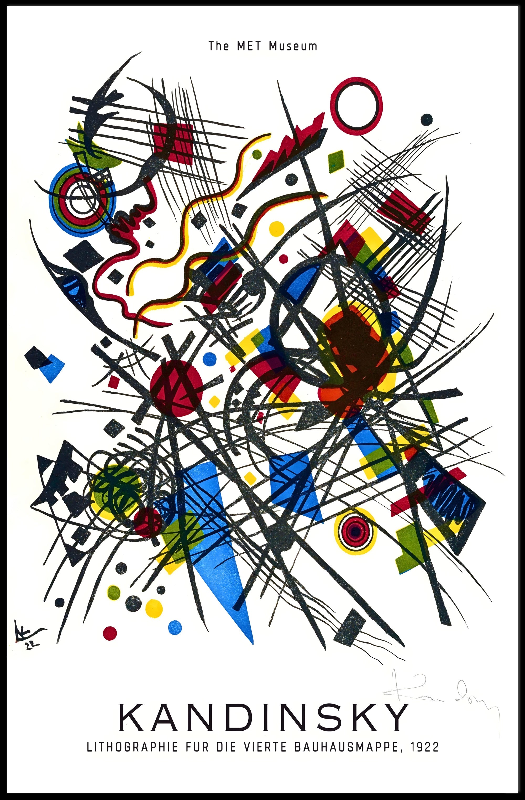 Kandinsky Bauhaus Lithograph 1922 Poster