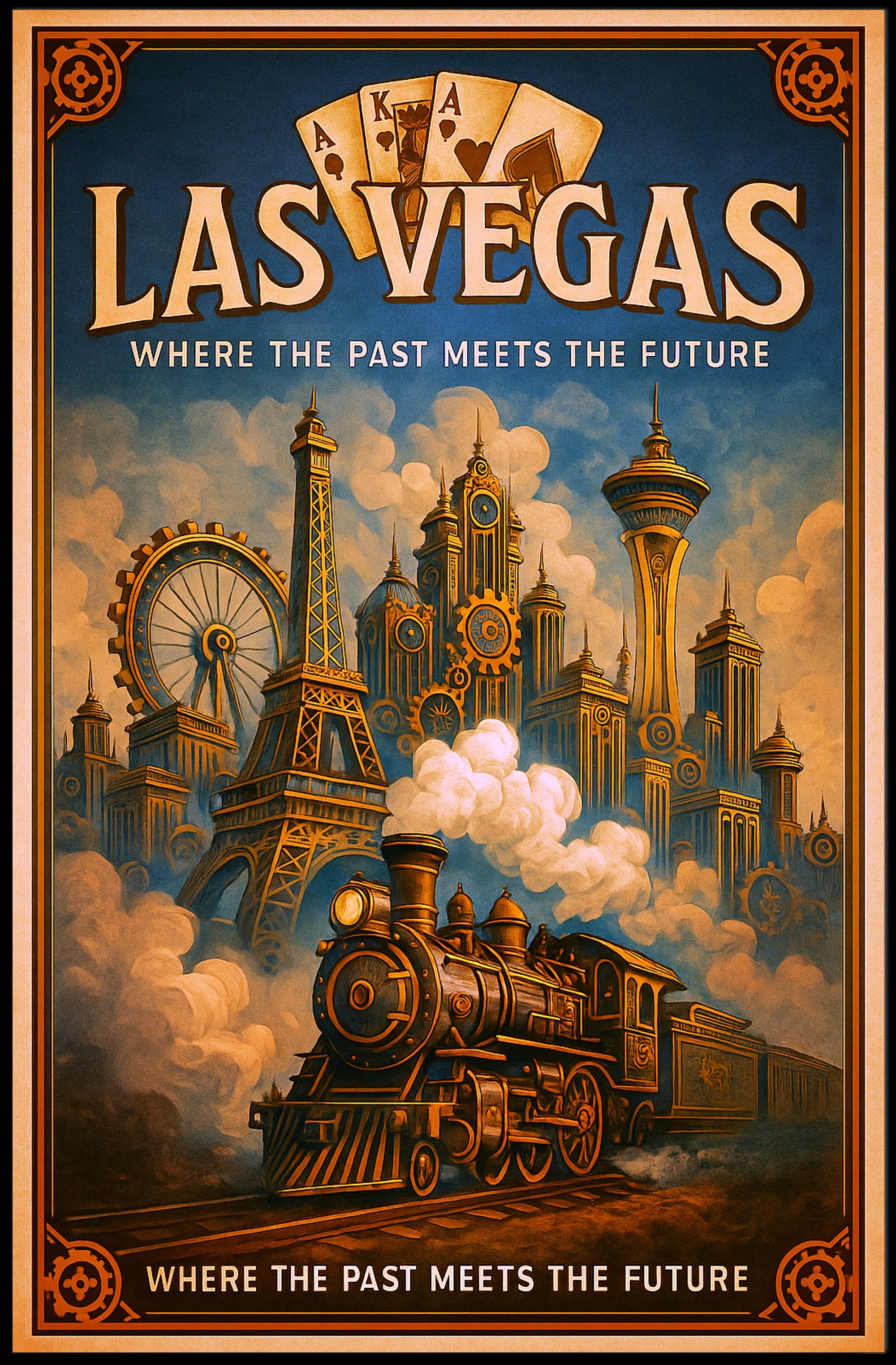 Las Vegas Where the Past Meets the Future Poster PosterGoat