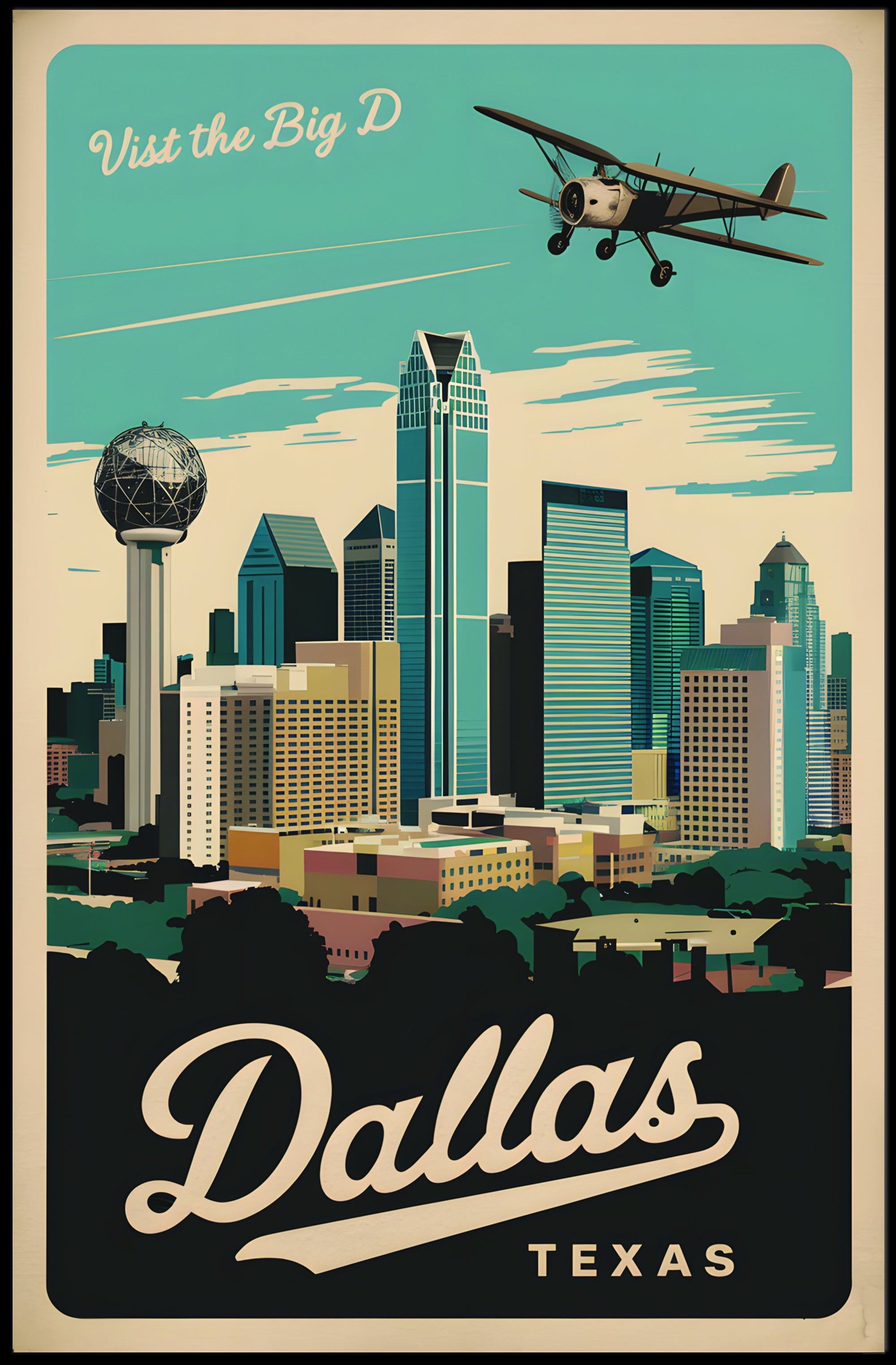 Visit Dallas, Texas Poster