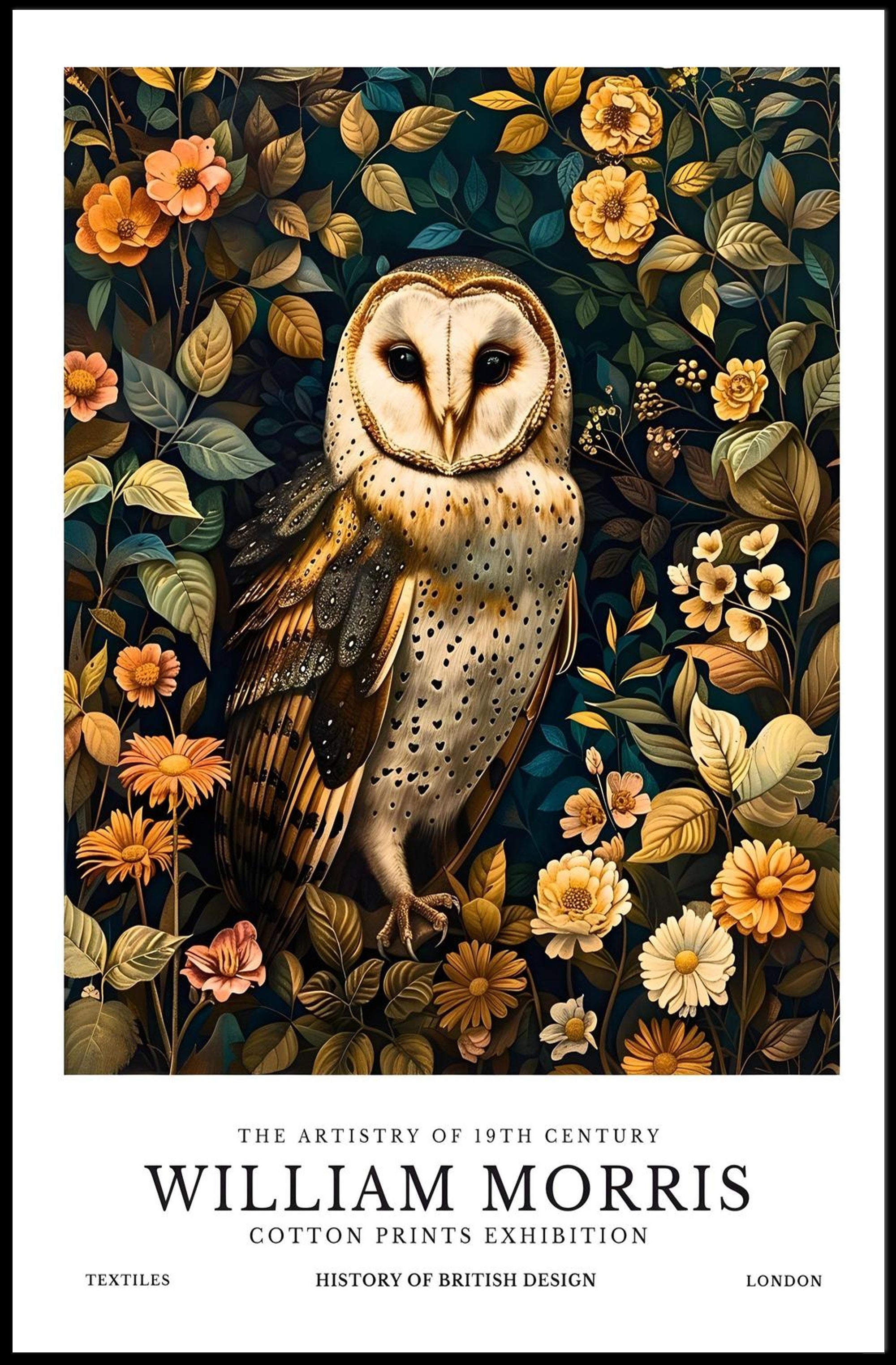 William Morris Nature Exhibition Vintage Artistic Poster