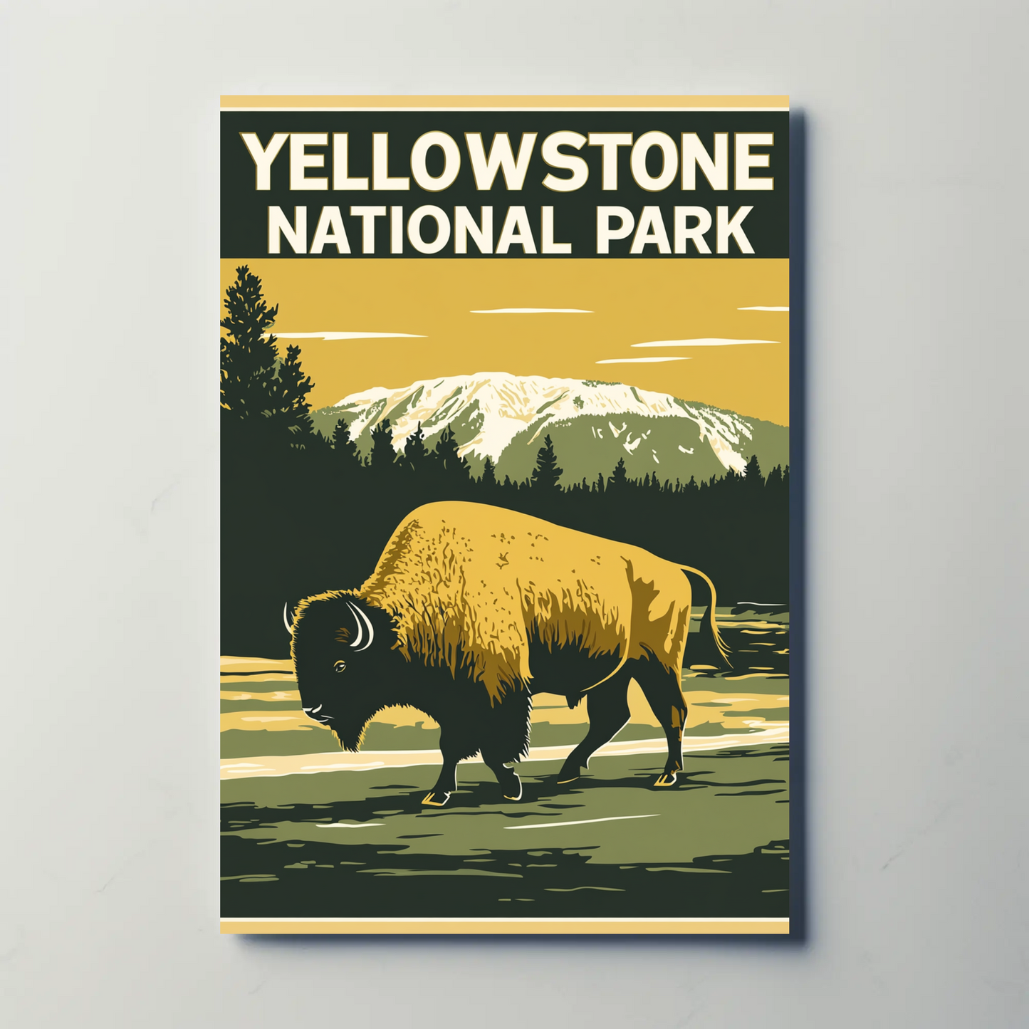 Yellowstone National Park Vintage Style Poster