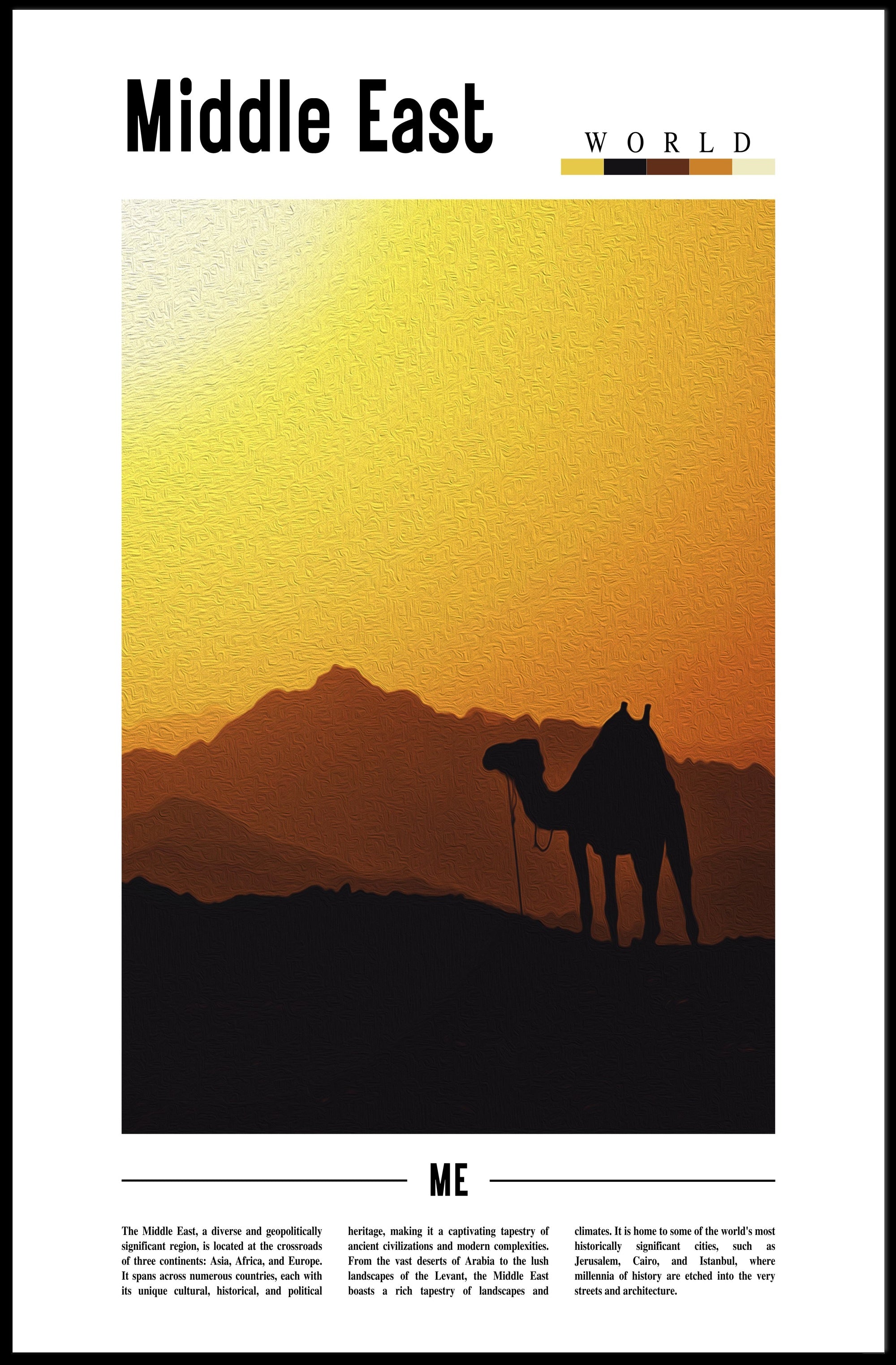 Middle Eastern Heritage Celebration Cultural or Heritage Poster PosterGoat