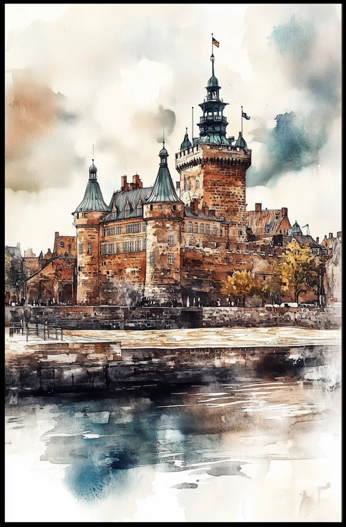 Denmark Kronborg Castle Helsingor View Poster
