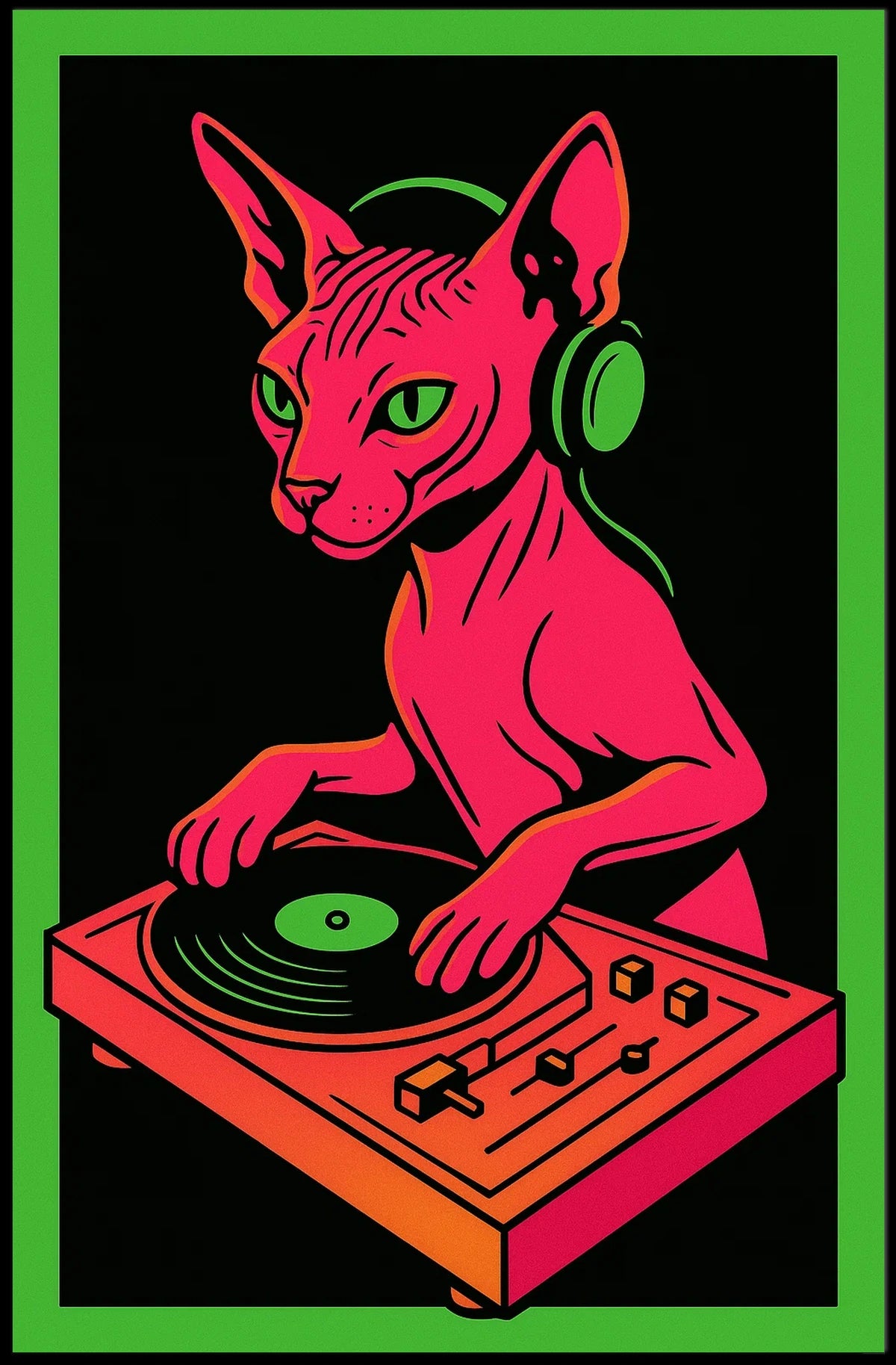 Dj Cat Vibes Poster