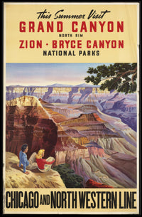 Grand Canyon Vintage Travel Poster Wall Art Print