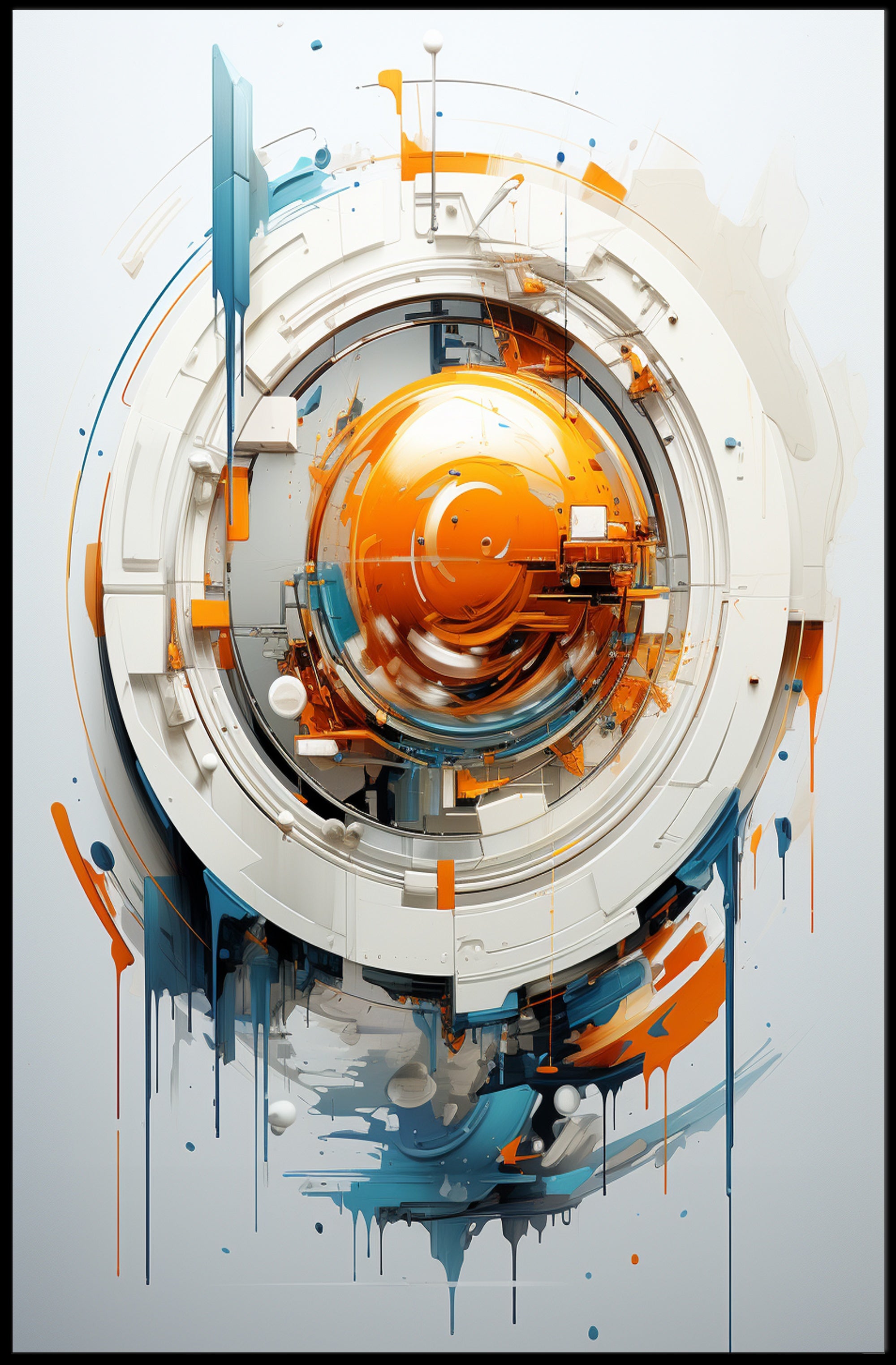Abstract Technological Sphere Abstract Poster