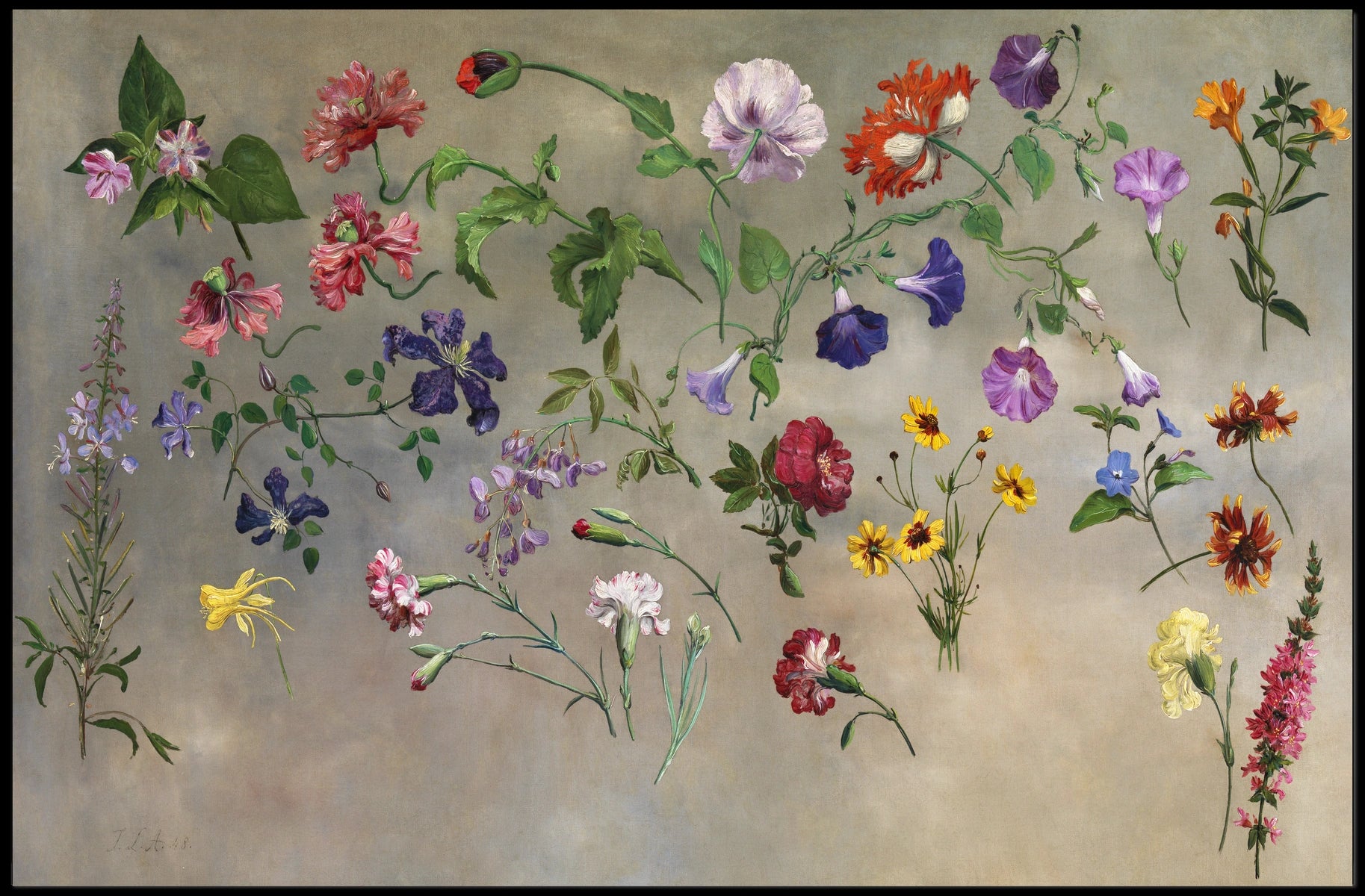 Floral Symphony: An Artistic Flower Poster