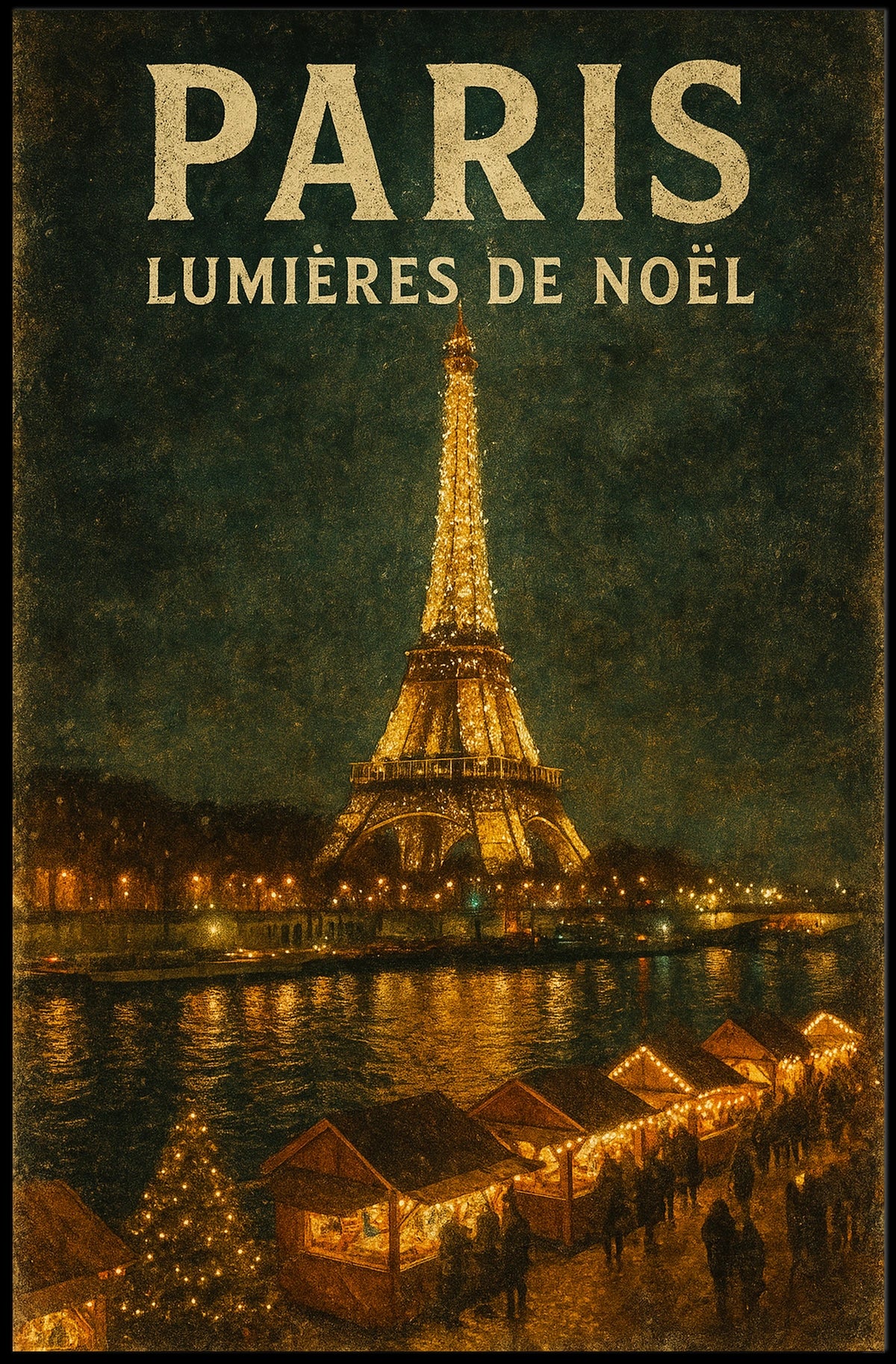 Paris Lumières De Noël Poster