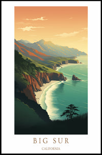 Big Sur Coastal Landscape Poster PosterGoat