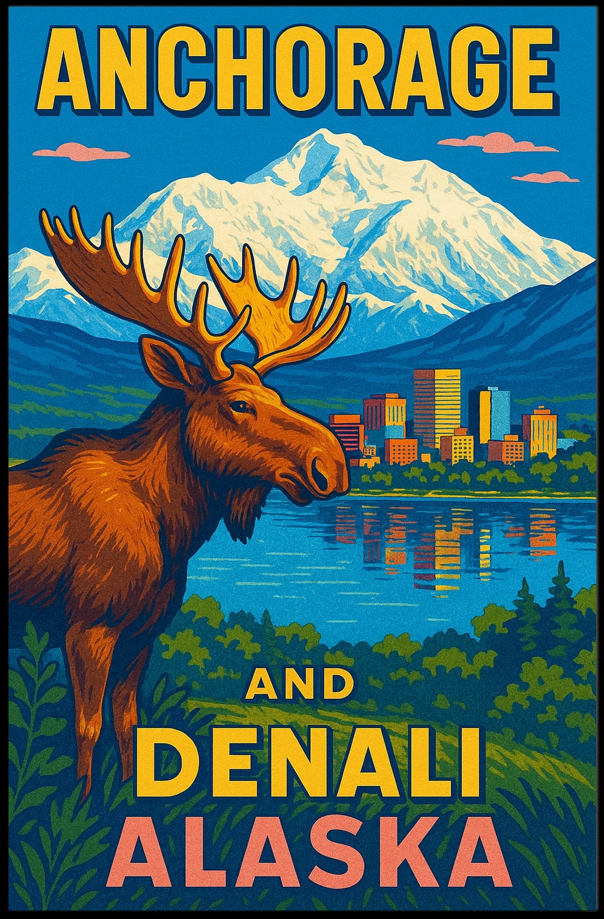 Anchorage And Denali, Alaska Poster